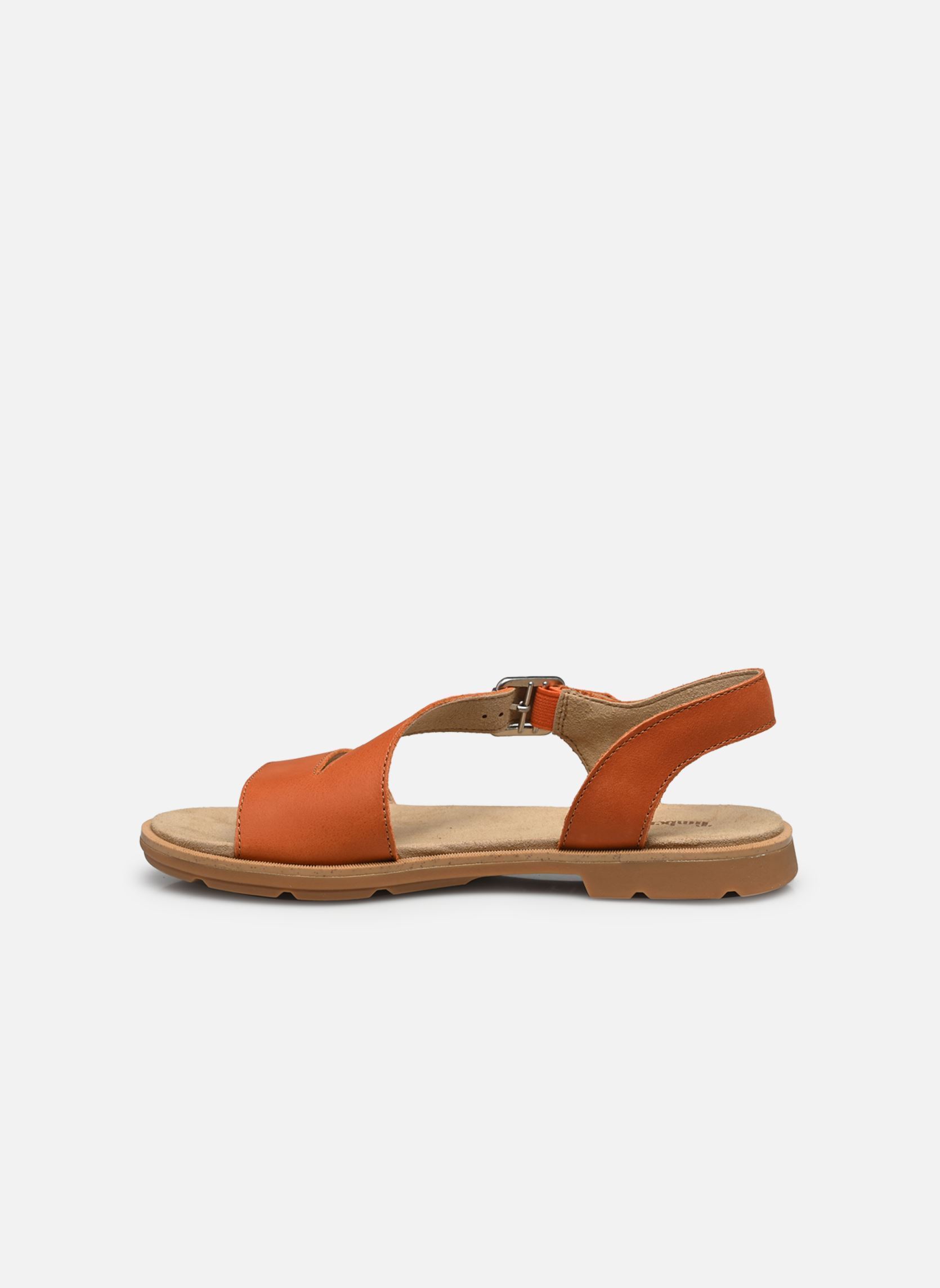 Sandales plates CLBY BACKSTRAP SANDAL MDORN femme orange Timberland Sandales plates CLBY BACKSTRAP SANDAL MDORN femme orange MEDIUM ORANGE FULL GRAIN