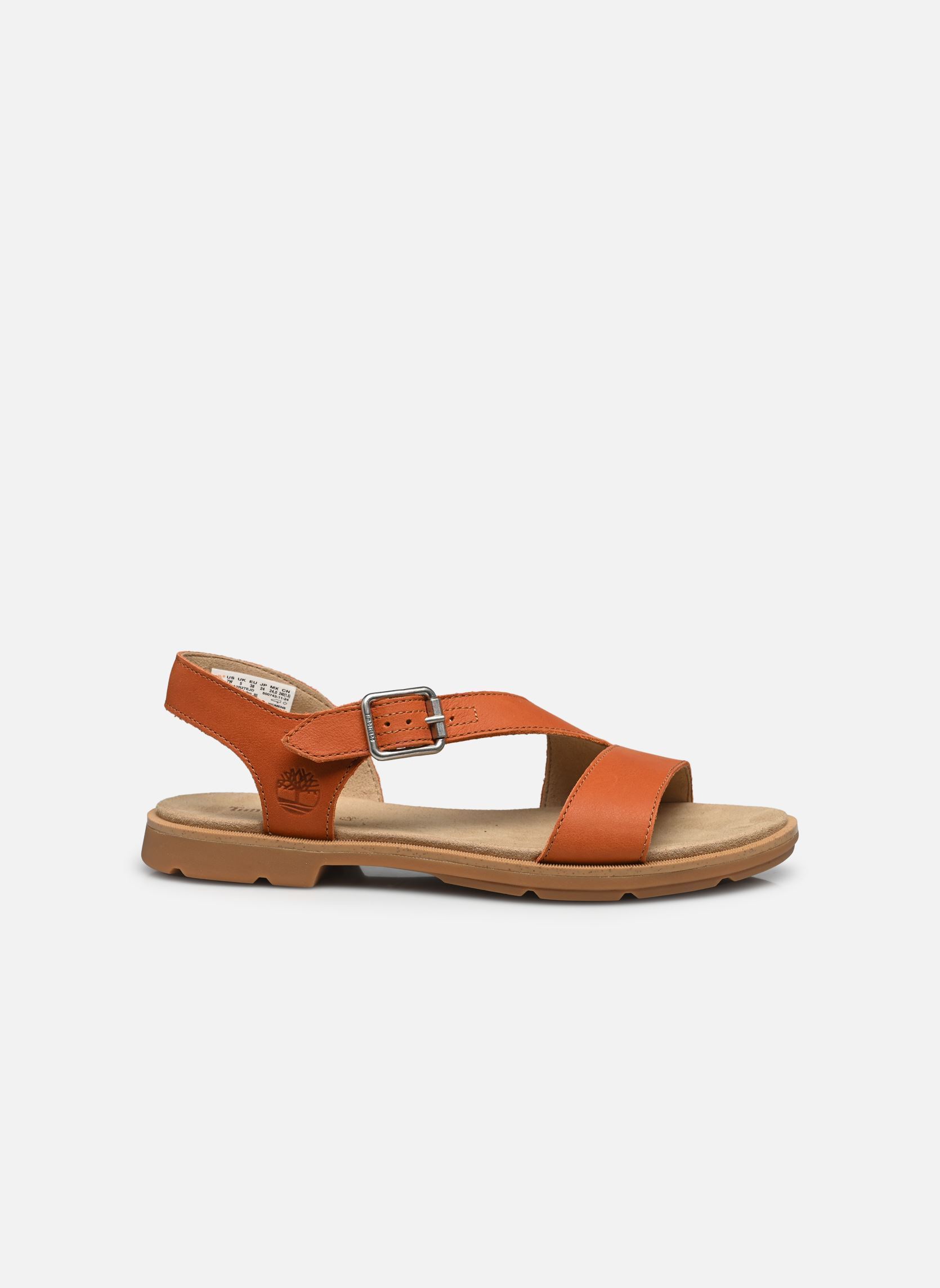 Sandales plates CLBY BACKSTRAP SANDAL MDORN femme orange Timberland Sandales plates CLBY BACKSTRAP SANDAL MDORN femme orange MEDIUM ORANGE FULL GRAIN