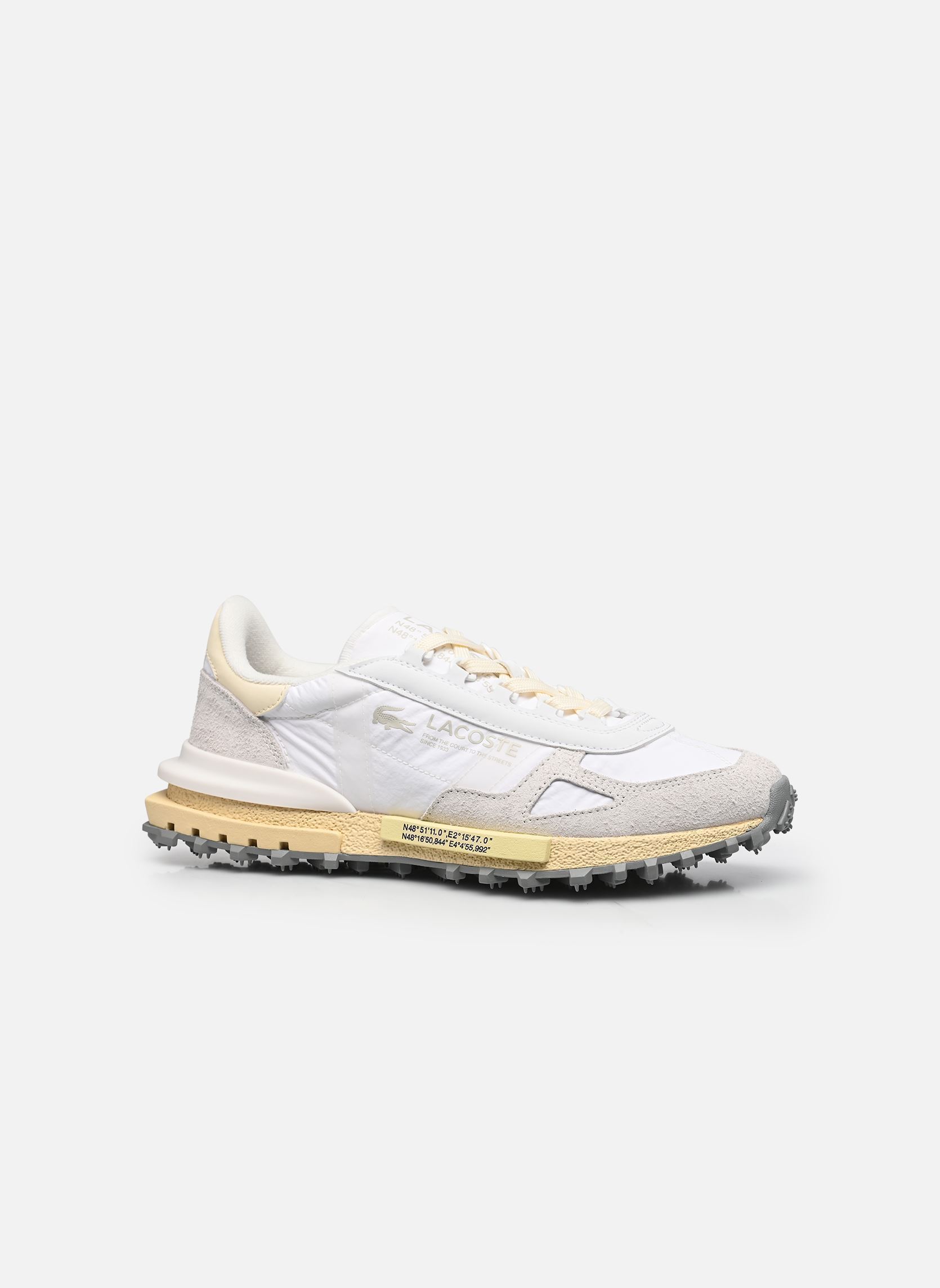 Baskets running ELITE ACTIVE M homme blanc Lacoste Baskets running ELITE ACTIVE M homme blanc WHT/LT YLW