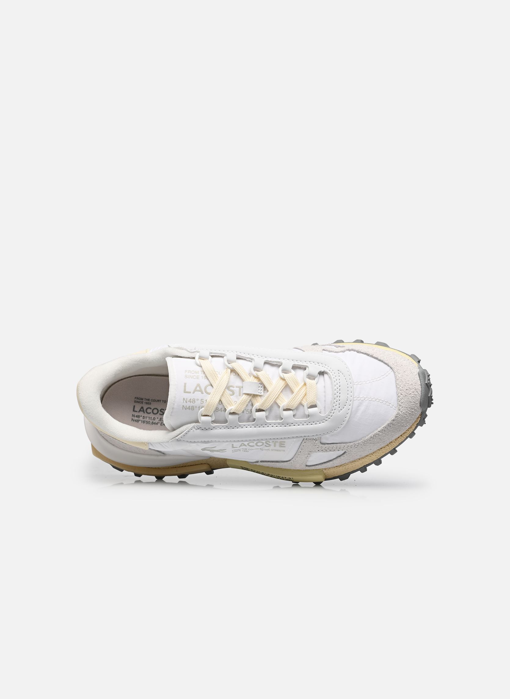 Baskets running ELITE ACTIVE M homme blanc Lacoste Baskets running ELITE ACTIVE M homme blanc WHT/LT YLW