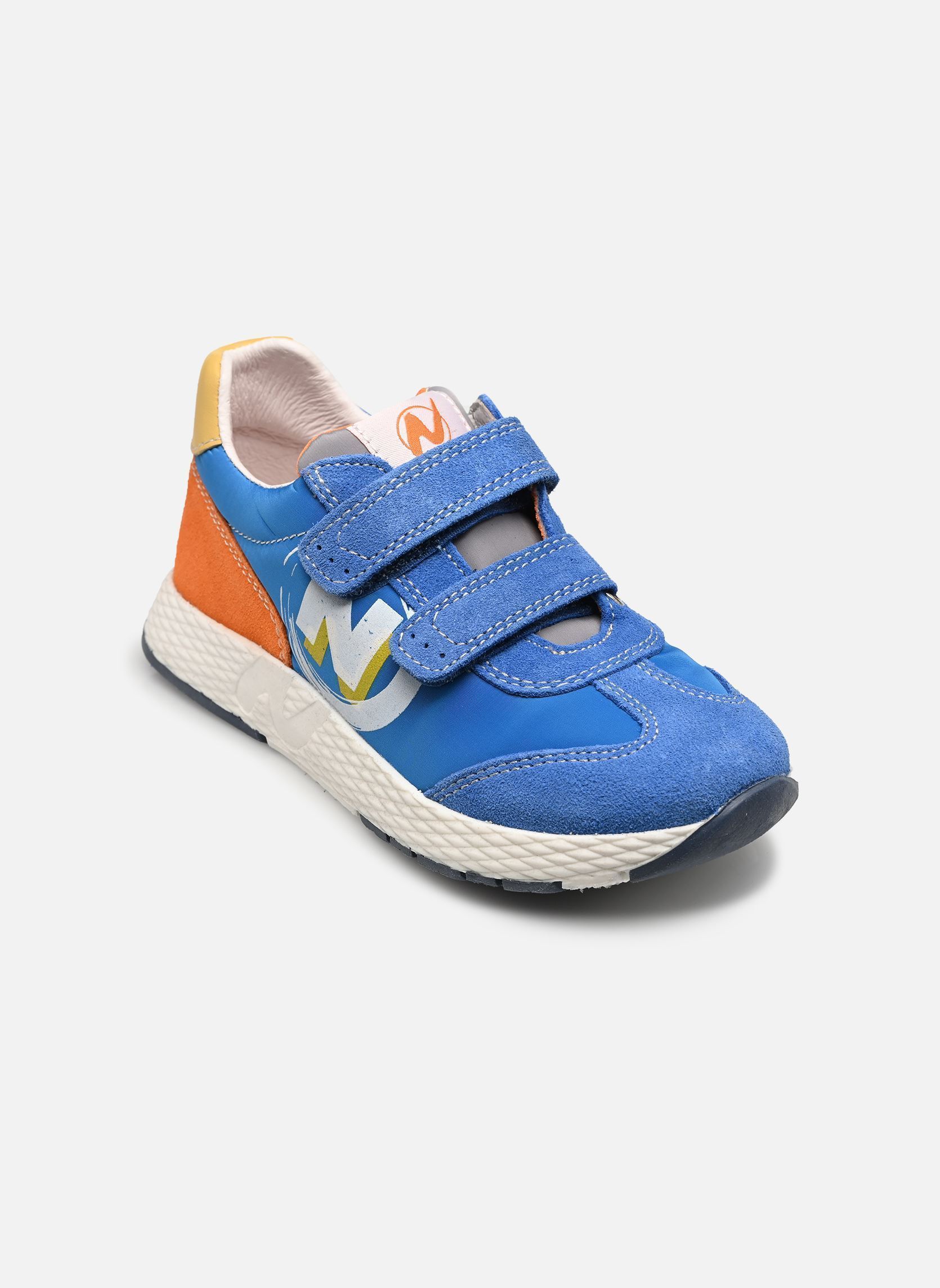 Baskets JESKO 2 VL. garçon bleu Naturino Baskets JESKO 2 VL. garçon bleu SUEDE/NYLON OLTRAMARE ORANGE C