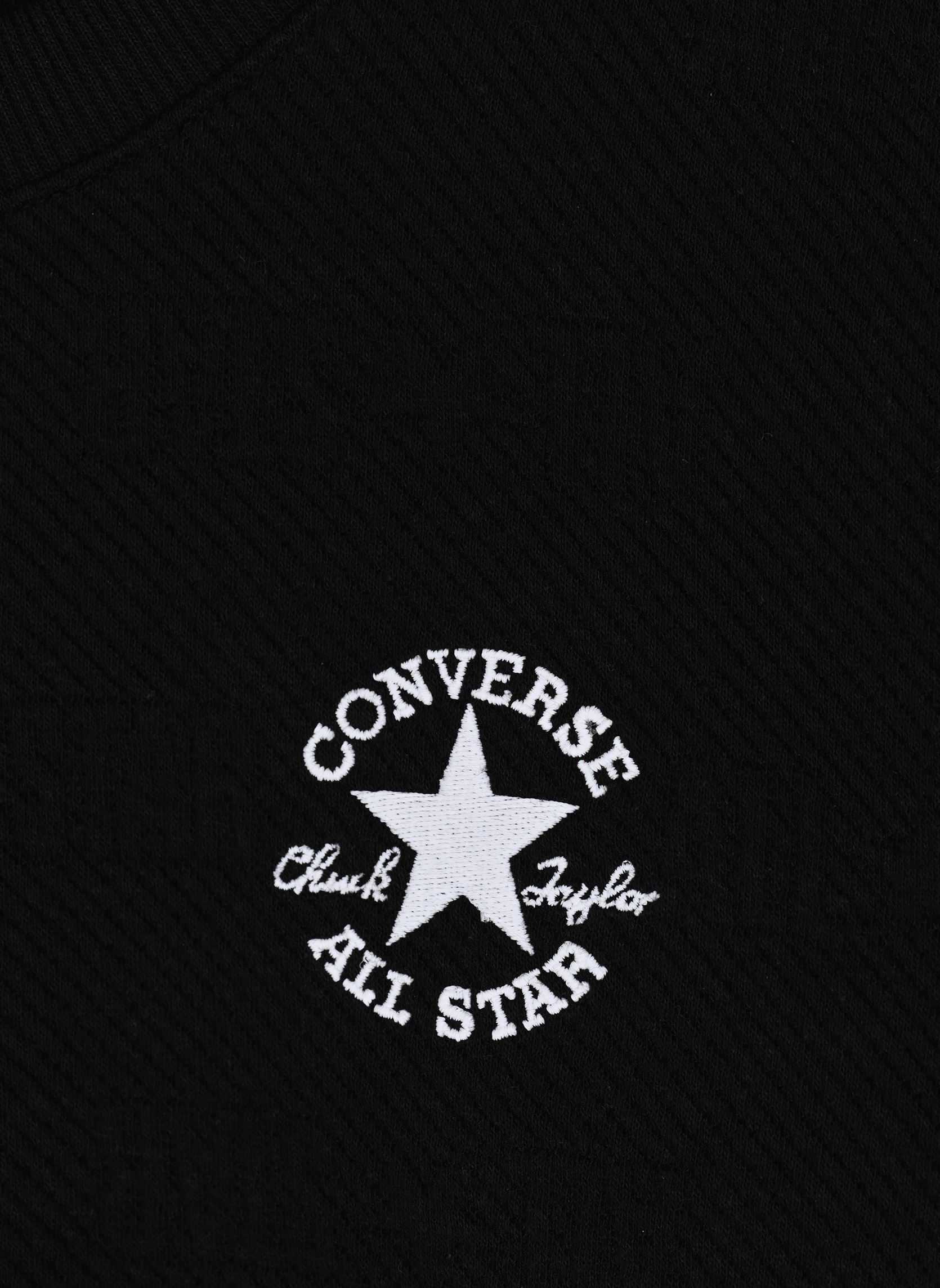 Felpe con cappuccio Cnvb Novelty Logo Texture Crew bambino nero Converse Apparel Felpe con cappuccio Cnvb Novelty Logo Texture Crew bambino nero BLACK