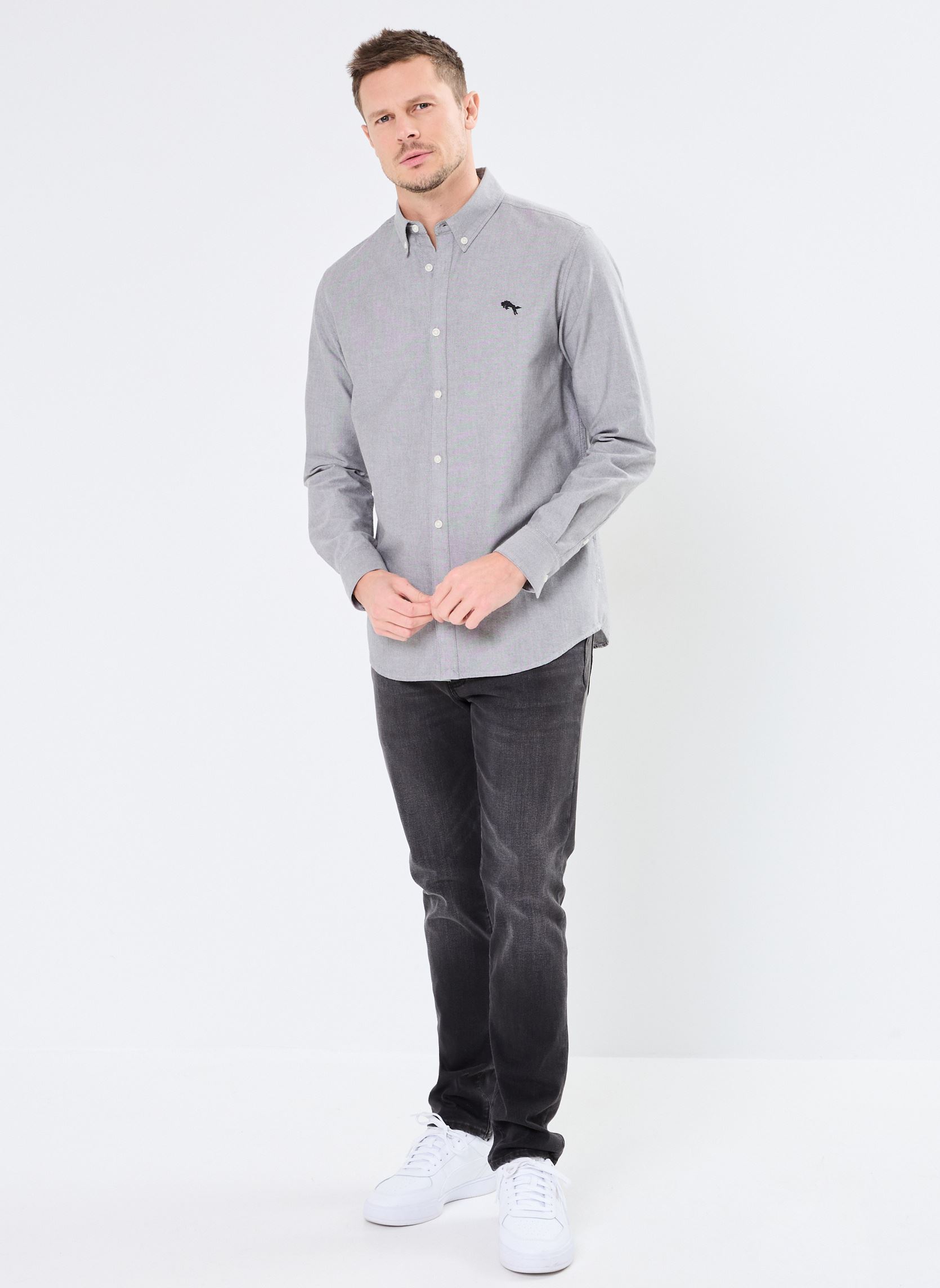Camicie Oxford Shirt uomo grigio Wrangler Camicie Oxford Shirt uomo grigio GREY