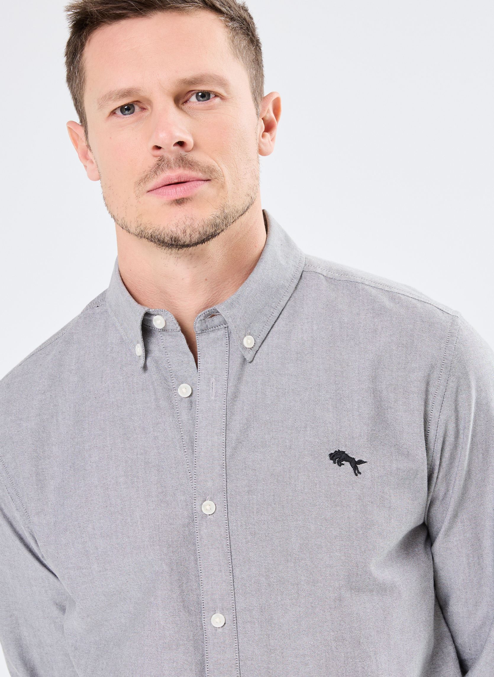 CAMICIE Uomo WRANGLER 112350481 LS SHIRT OXFORD BLUE - InDigo Shop