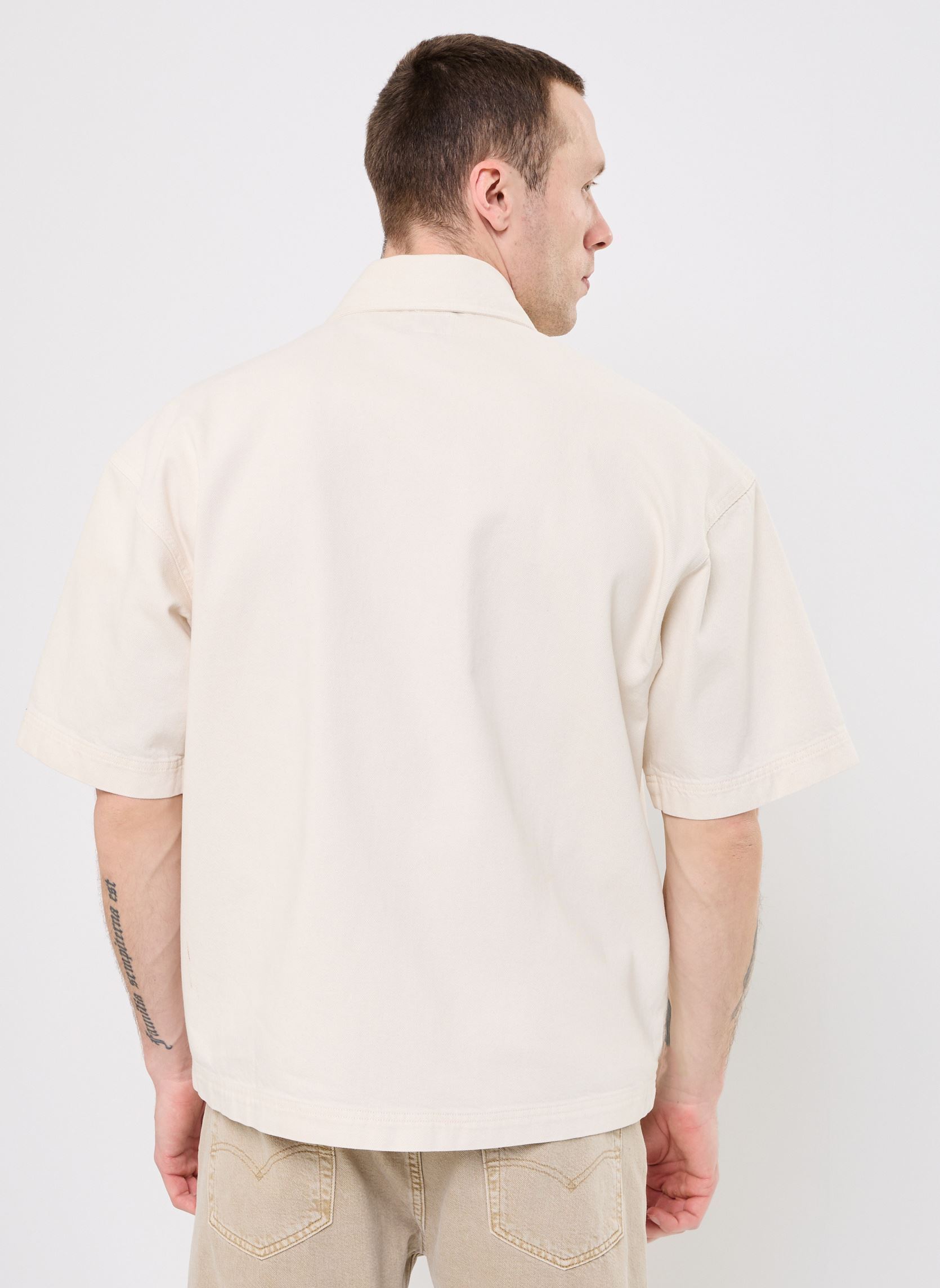 Chemises Ss Cj Overshirt homme blanc Wrangler Chemises Ss Cj Overshirt homme blanc ECRU