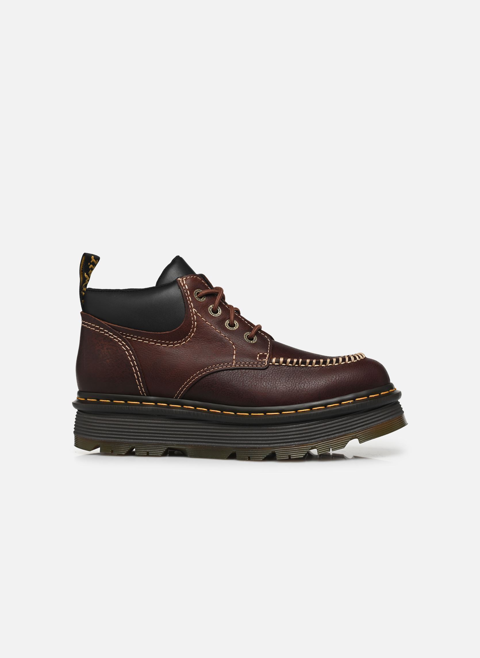 Bottines à lacets ZebZag 4 Eye Boot homme marron Dr. Martens Bottines à lacets ZebZag 4 Eye Boot homme marron LEATHER BROWN