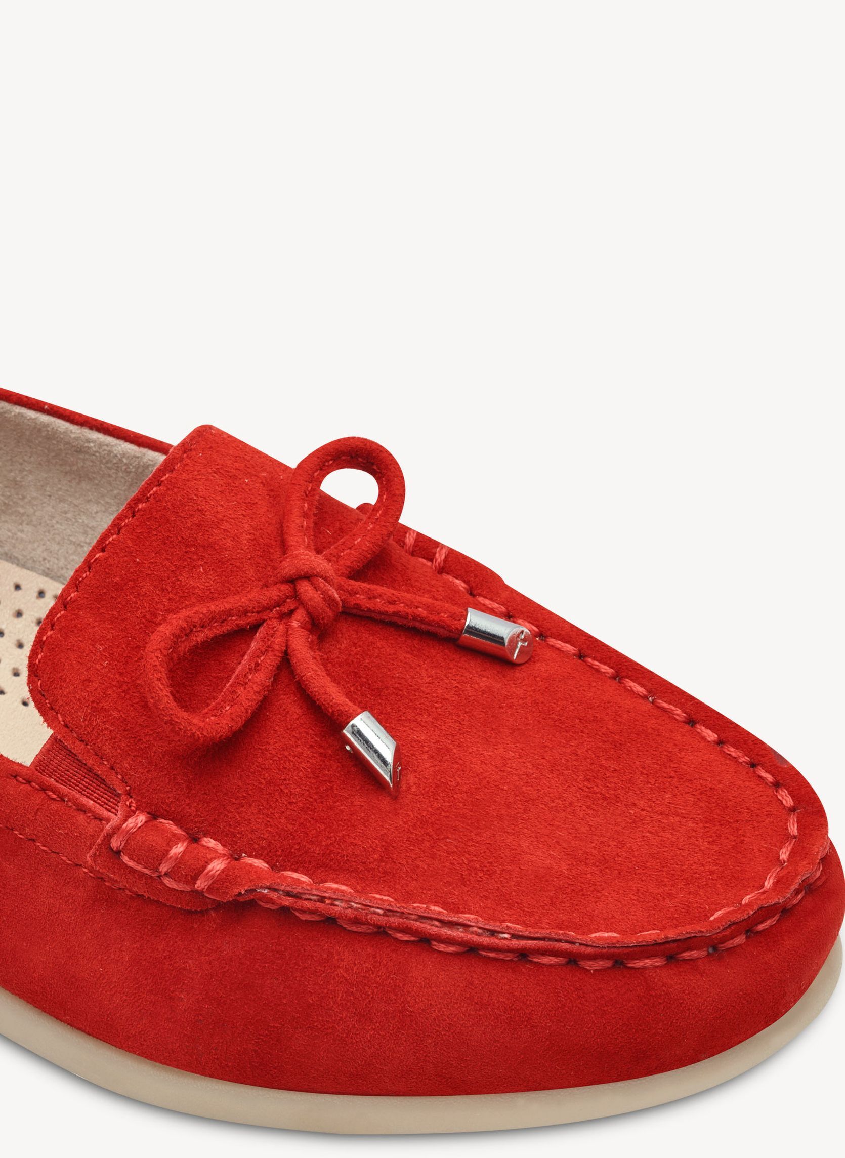 Chaussons Tamaris En Cuir Rouge - Taille 41, Référence TOP RAL119 - Occasion