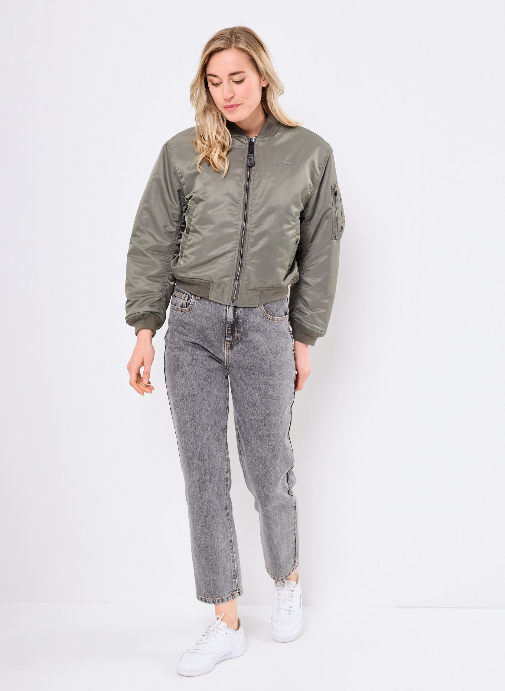 Chaquetas acolchadas Oversize Bomber 90's Schott mujer verde Schott Chaquetas acolchadas Oversize Bomber 90's Schott mujer verde SAGE KAKI