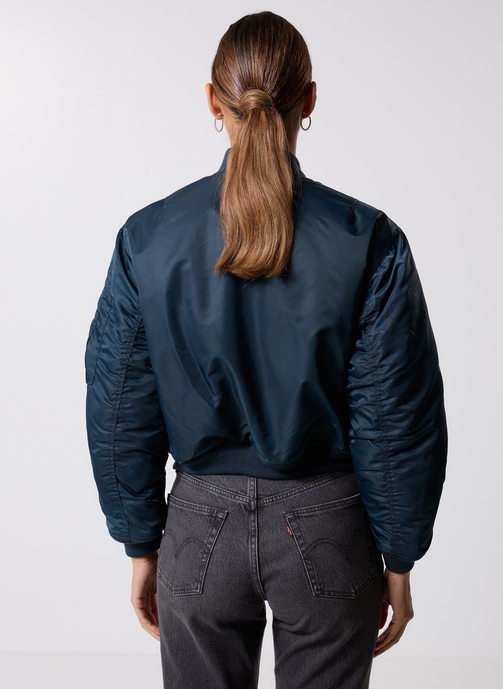Bomberjacks Oversize Bomber 90's Schott dames blauw Schott Bomberjacks Oversize Bomber 90's Schott dames blauw NAVY