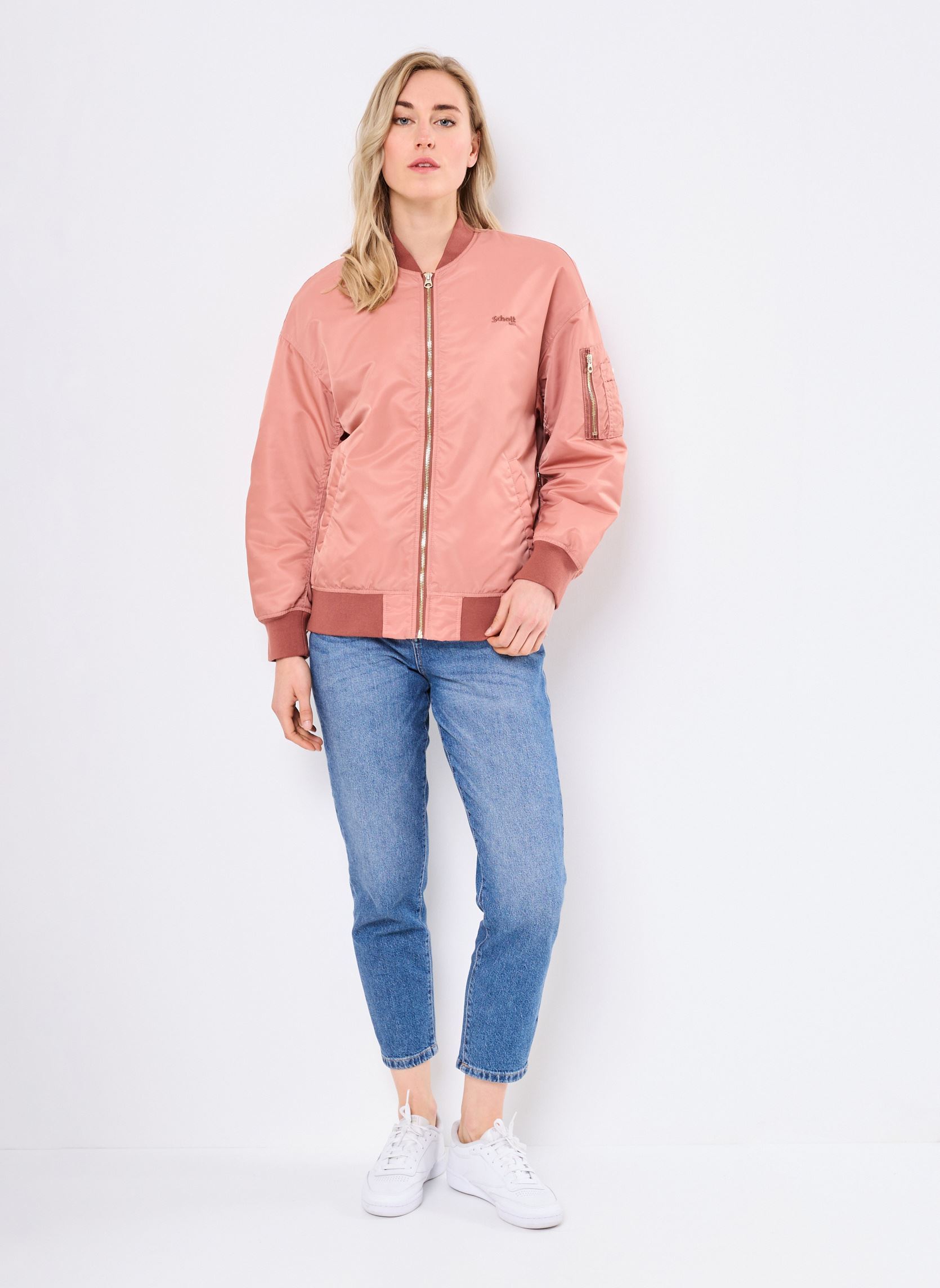 Giubbotti Bomber Femme Long Zippe Cote Schott donna arancione Schott Giubbotti Bomber Femme Long Zippe Cote Schott donna arancione DUSTY PINK