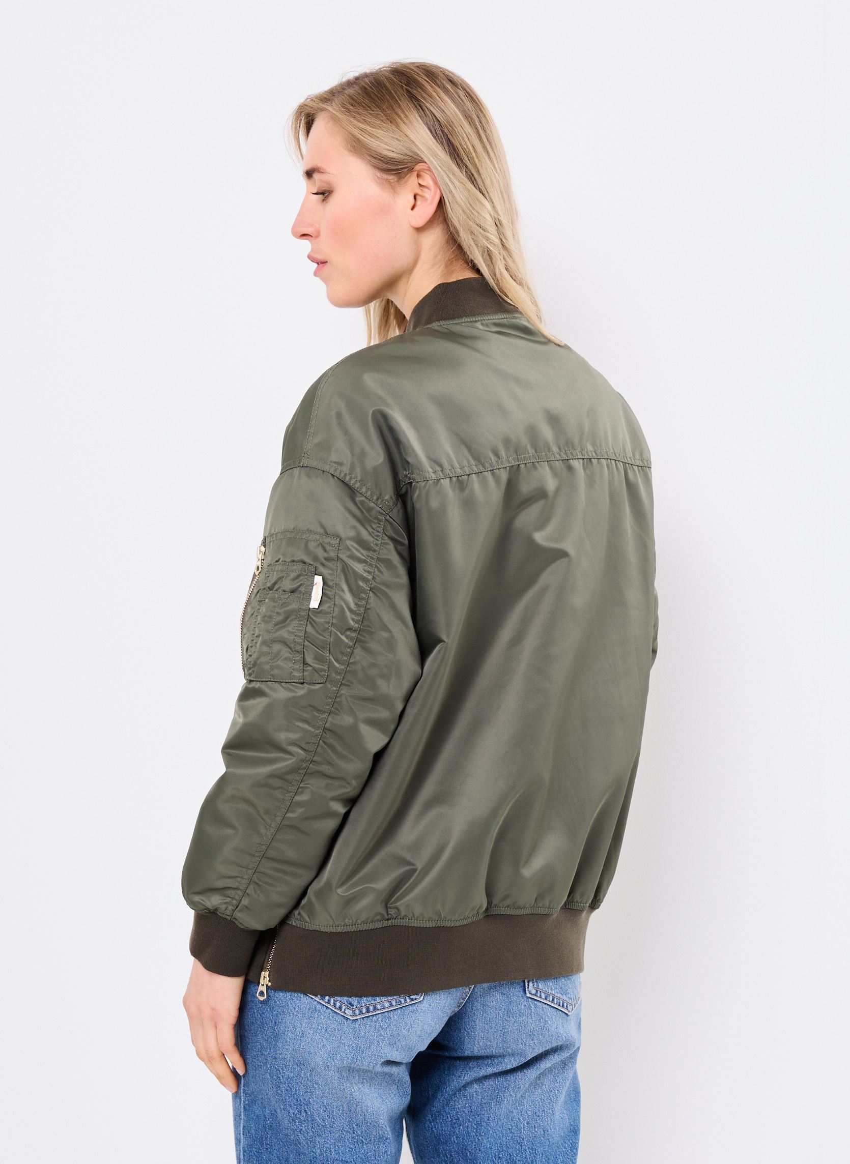 Blousons Bomber Femme Long Zippe Cote Schott femme vert Schott Blousons Bomber Femme Long Zippe Cote Schott femme vert US GREEN