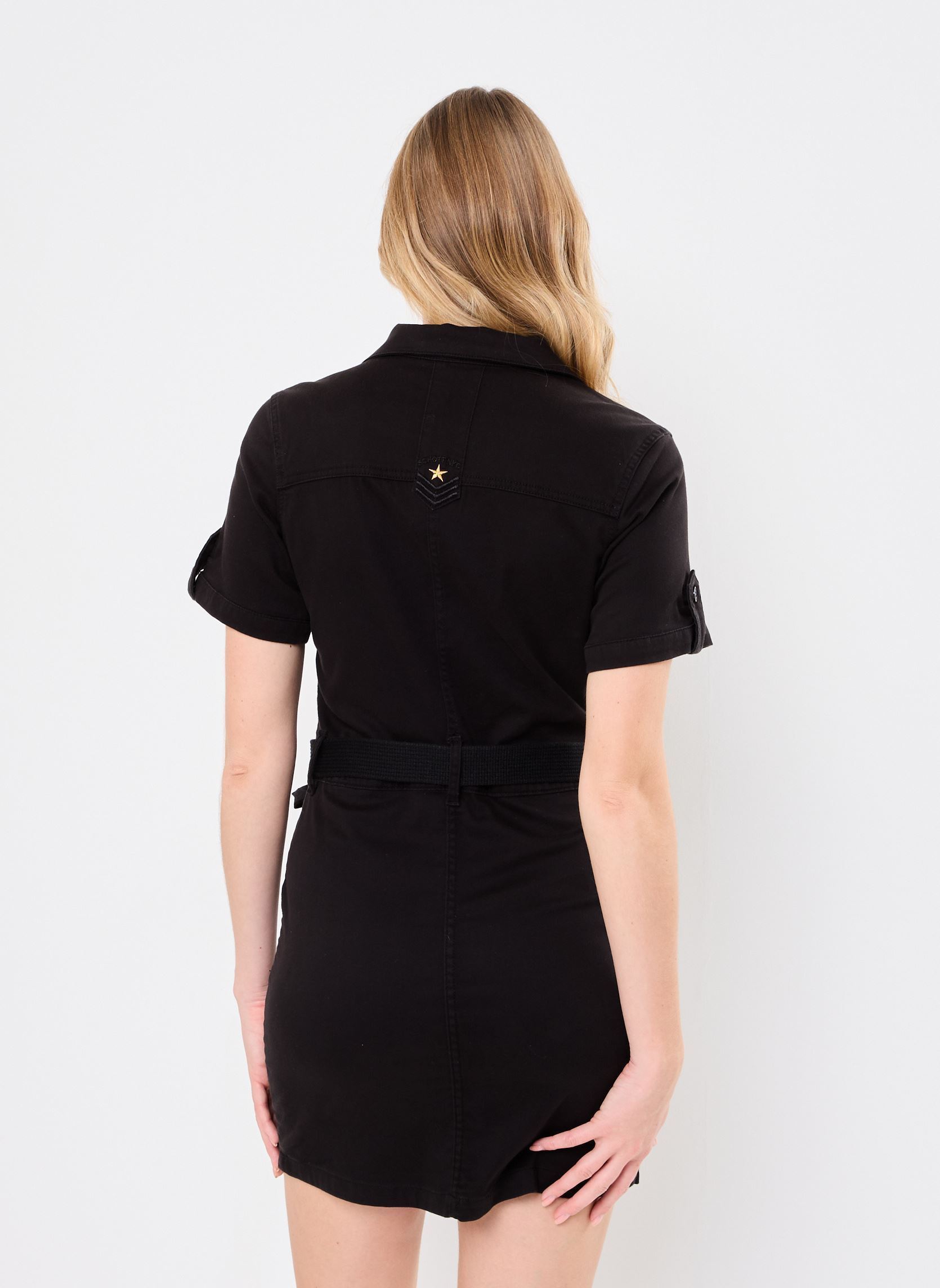 Vestidos Robe Army Avec Ceinture Schott mujer negro Schott Vestidos Robe Army Avec Ceinture Schott mujer negro BLACK