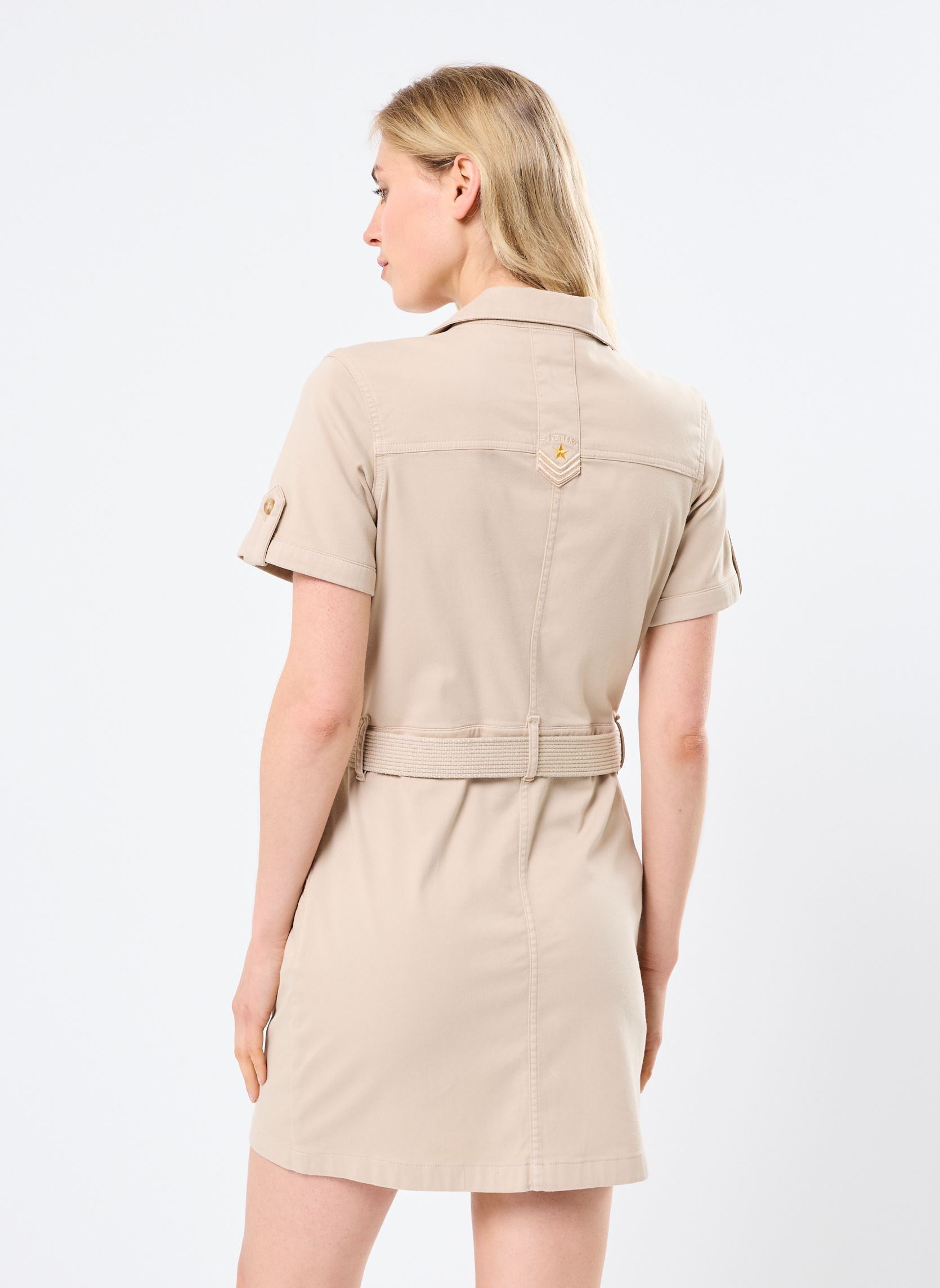 Kleider Robe Army Avec Ceinture Schott damen beige Schott Kleider Robe Army Avec Ceinture Schott damen beige VANILLE