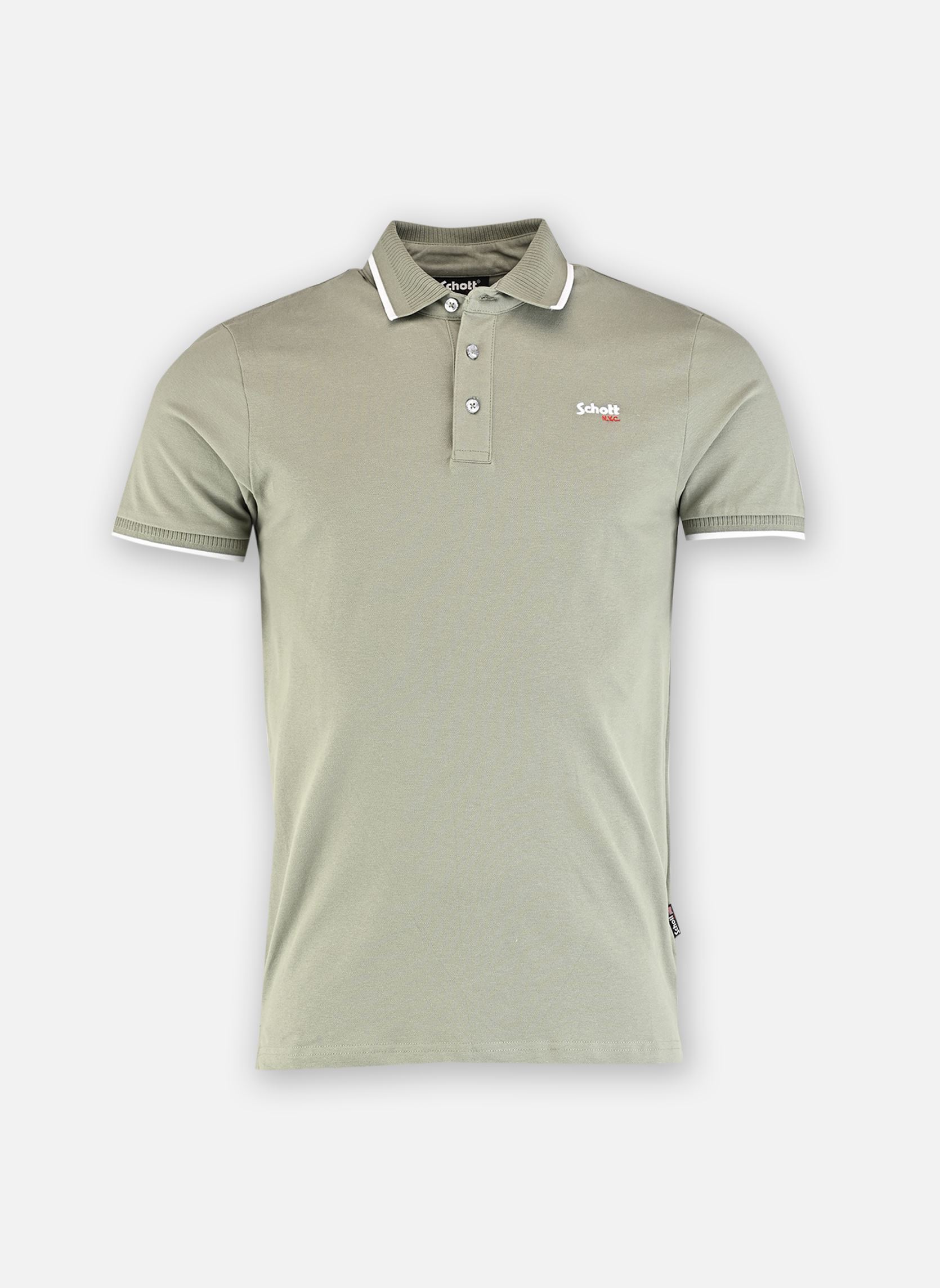 Vêtements Schott Polo Rayures Bord Cotes Contrastees Schott pour Homme