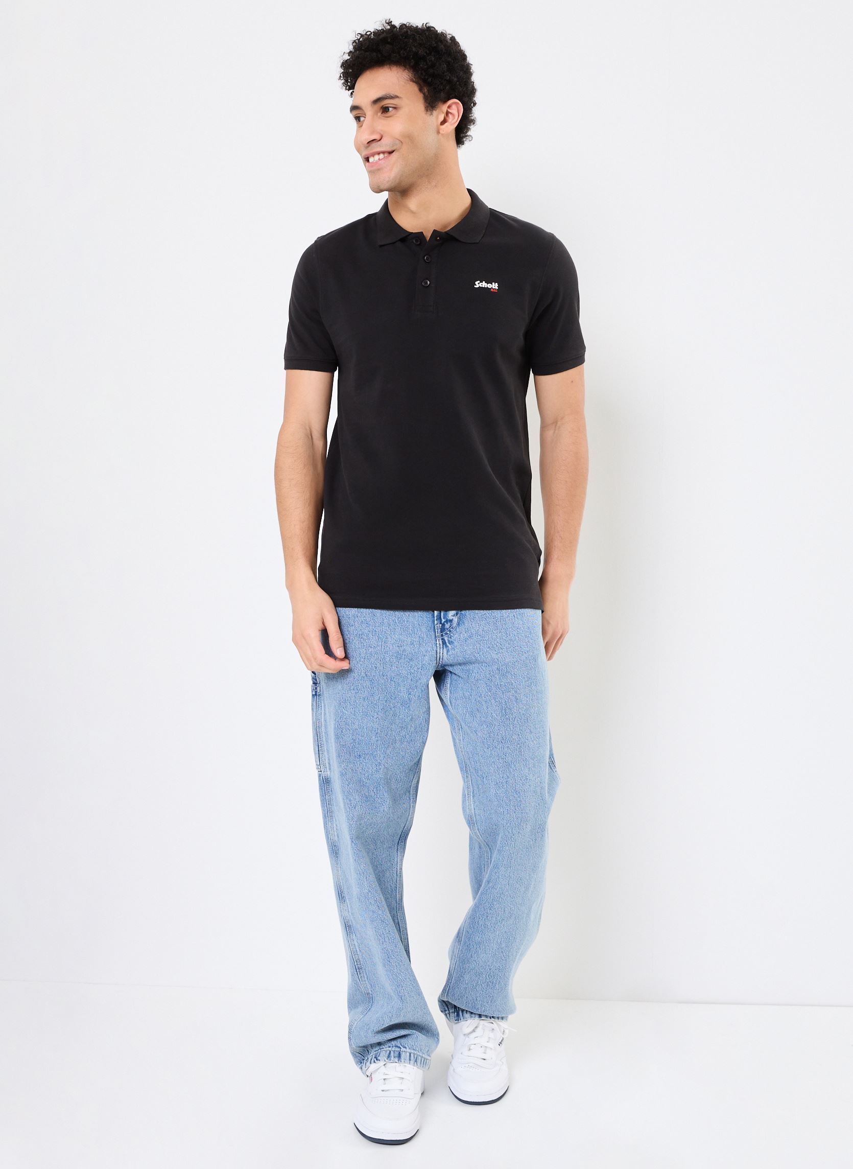Kurzarm-Poloshirts Polo Basique-PSCASUAL herren schwarz Schott Kurzarm-Poloshirts Polo Basique-PSCASUAL herren schwarz BLACK