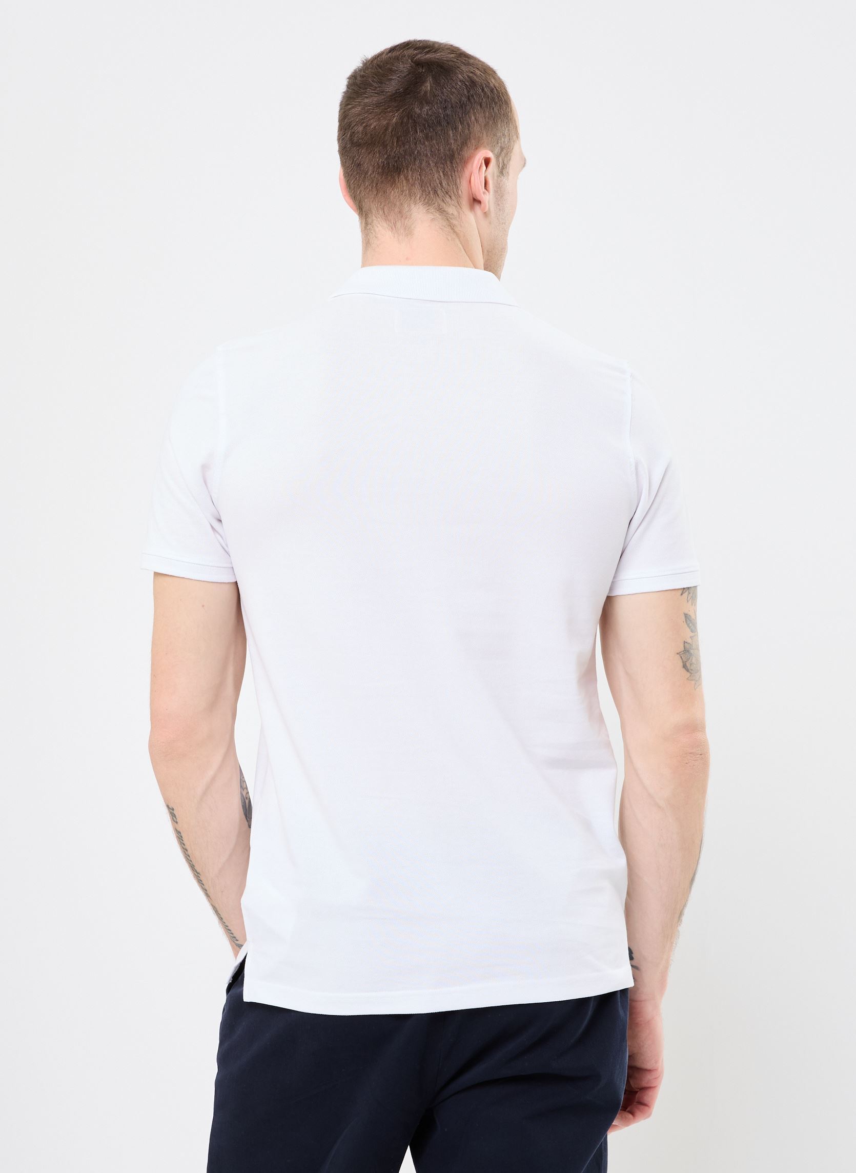 Polos manches courtes Polo Basique-PSCASUAL homme blanc Schott Polos manches courtes Polo Basique-PSCASUAL homme blanc WHITE