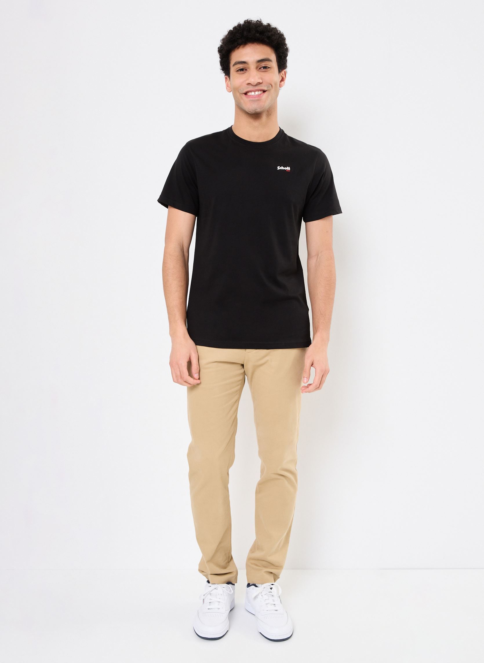 Tee-shirts manches courtes Tshirt Brode-TSCASUAL homme noir Schott Tee-shirts manches courtes Tshirt Brode-TSCASUAL homme noir BLACK