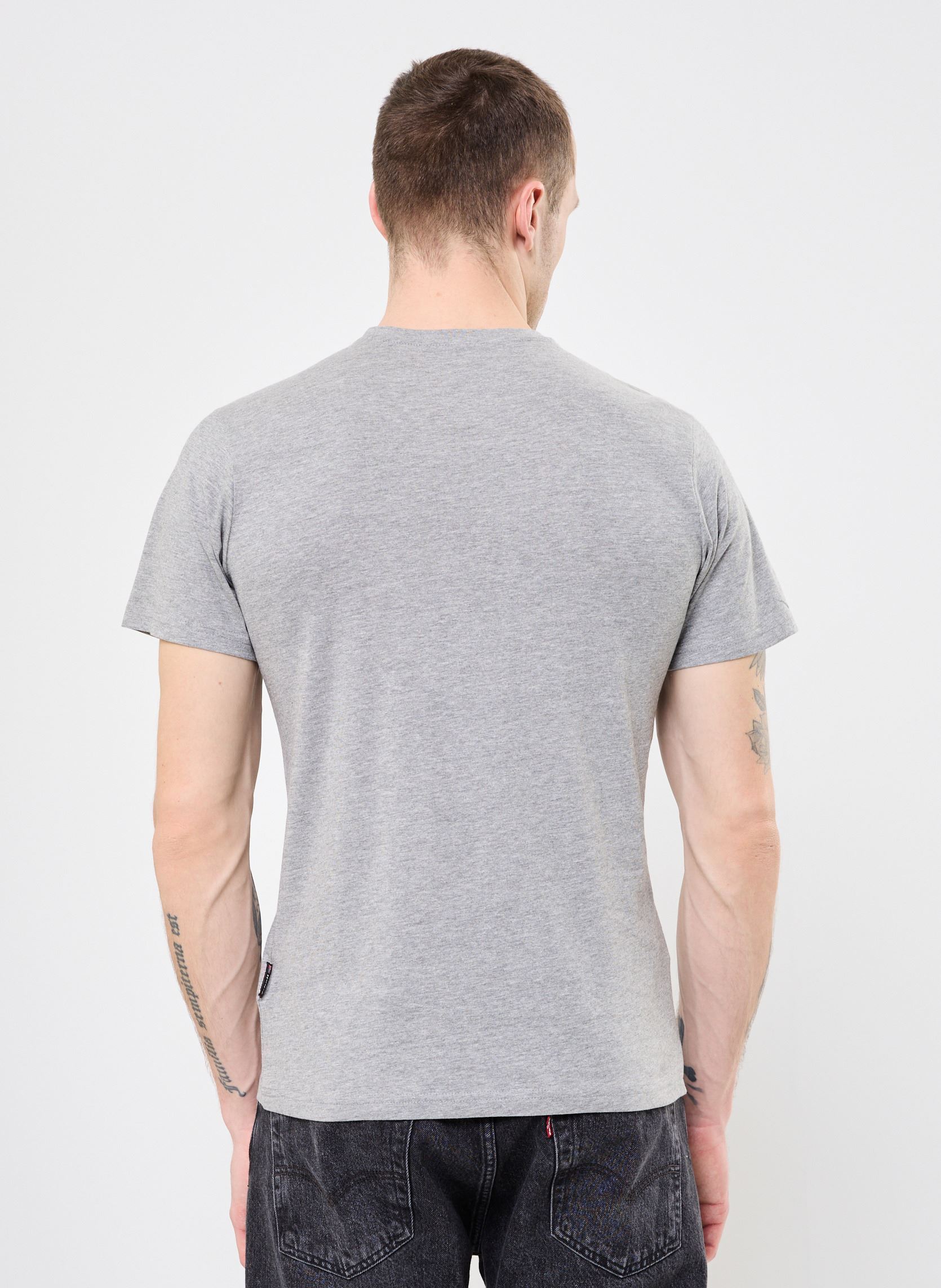 Tee-shirts manches courtes Tshirt Brode-TSCASUAL homme gris Schott Tee-shirts manches courtes Tshirt Brode-TSCASUAL homme gris HEAT.GREY