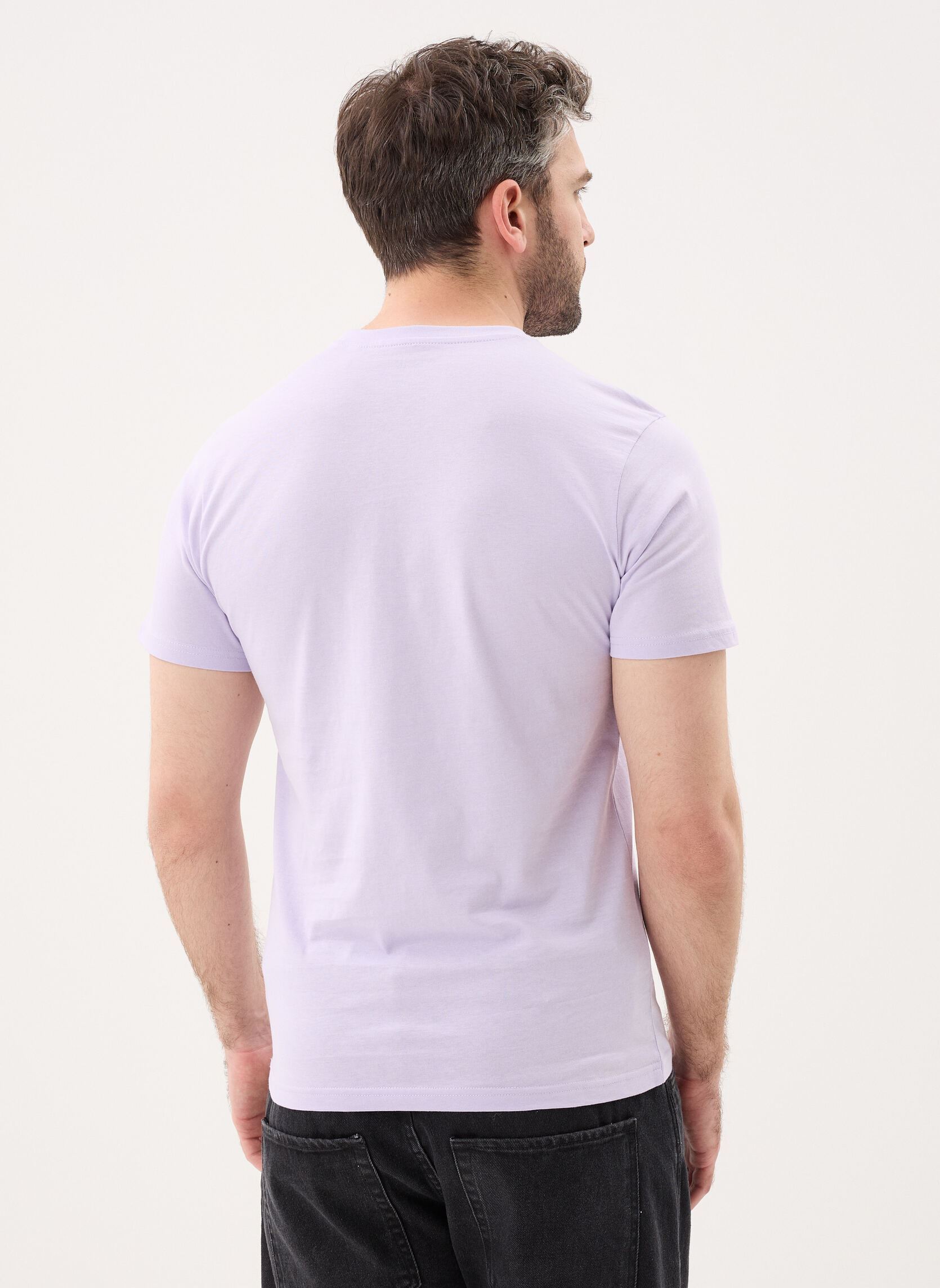 Tee-shirts manches courtes Tshirt Brode-TSCASUAL homme violet Schott Tee-shirts manches courtes Tshirt Brode-TSCASUAL homme violet PASTEL PURPLE