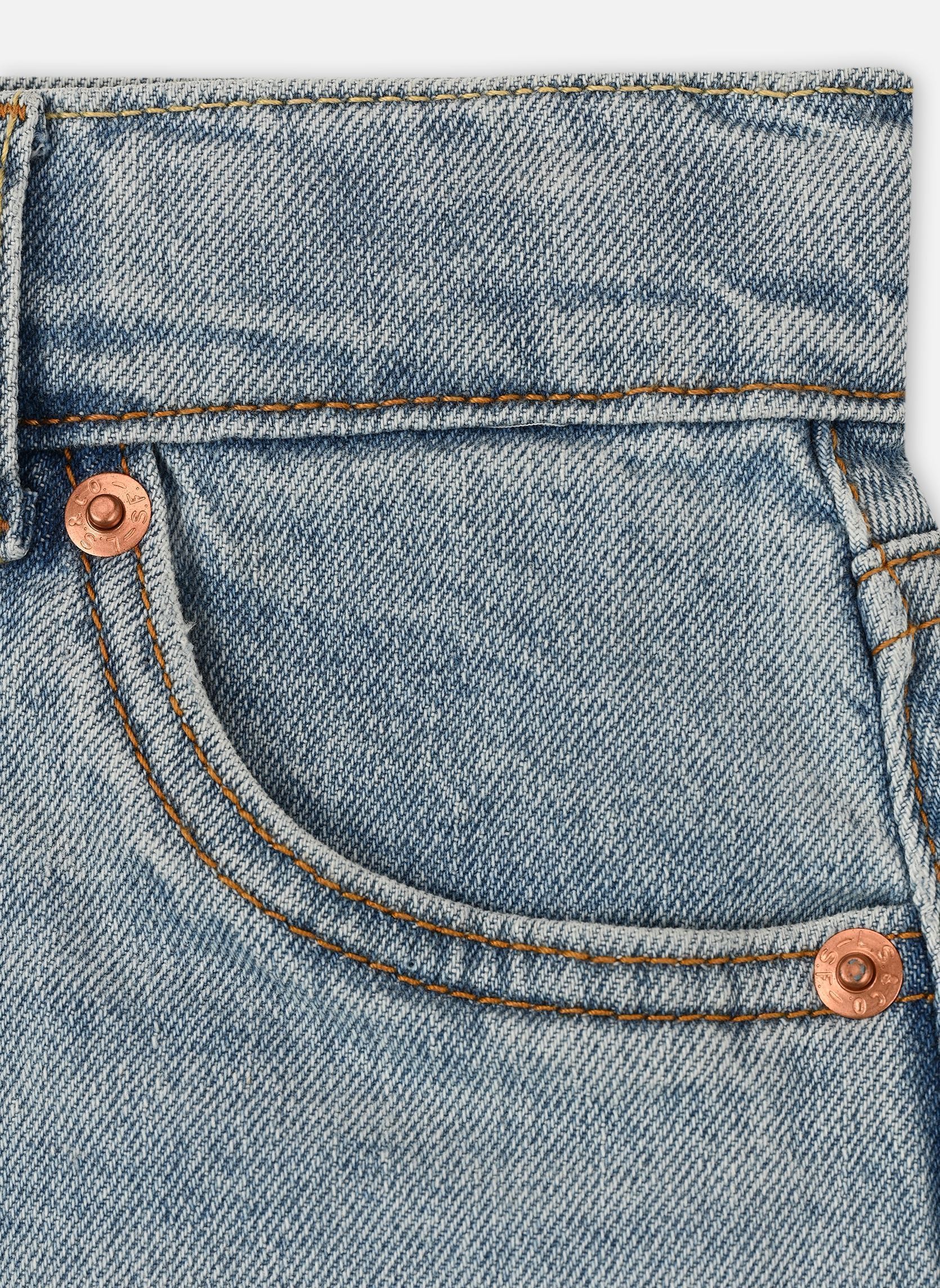 Pantaloncini Levi's A Line Short bambina blu Levi's Kids Pantaloncini Levi's A Line Short bambina blu DESERT SKY