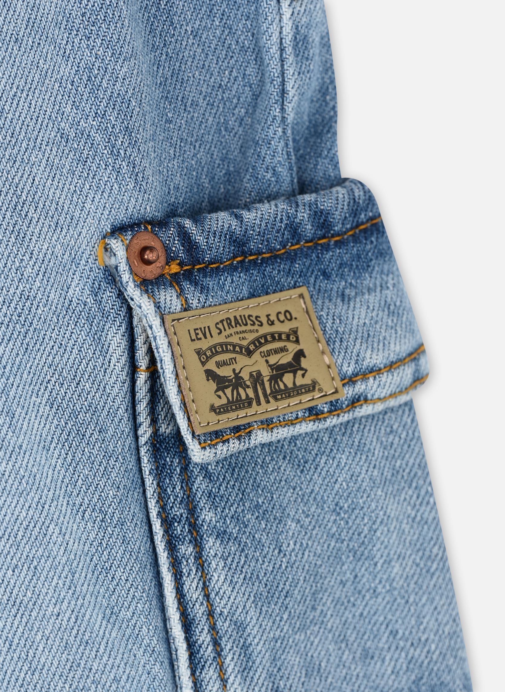 Shorts Denim Cargo Shorts jongens blauw Levi's Kids Shorts Denim Cargo Shorts jongens blauw From Scratch No Destruction