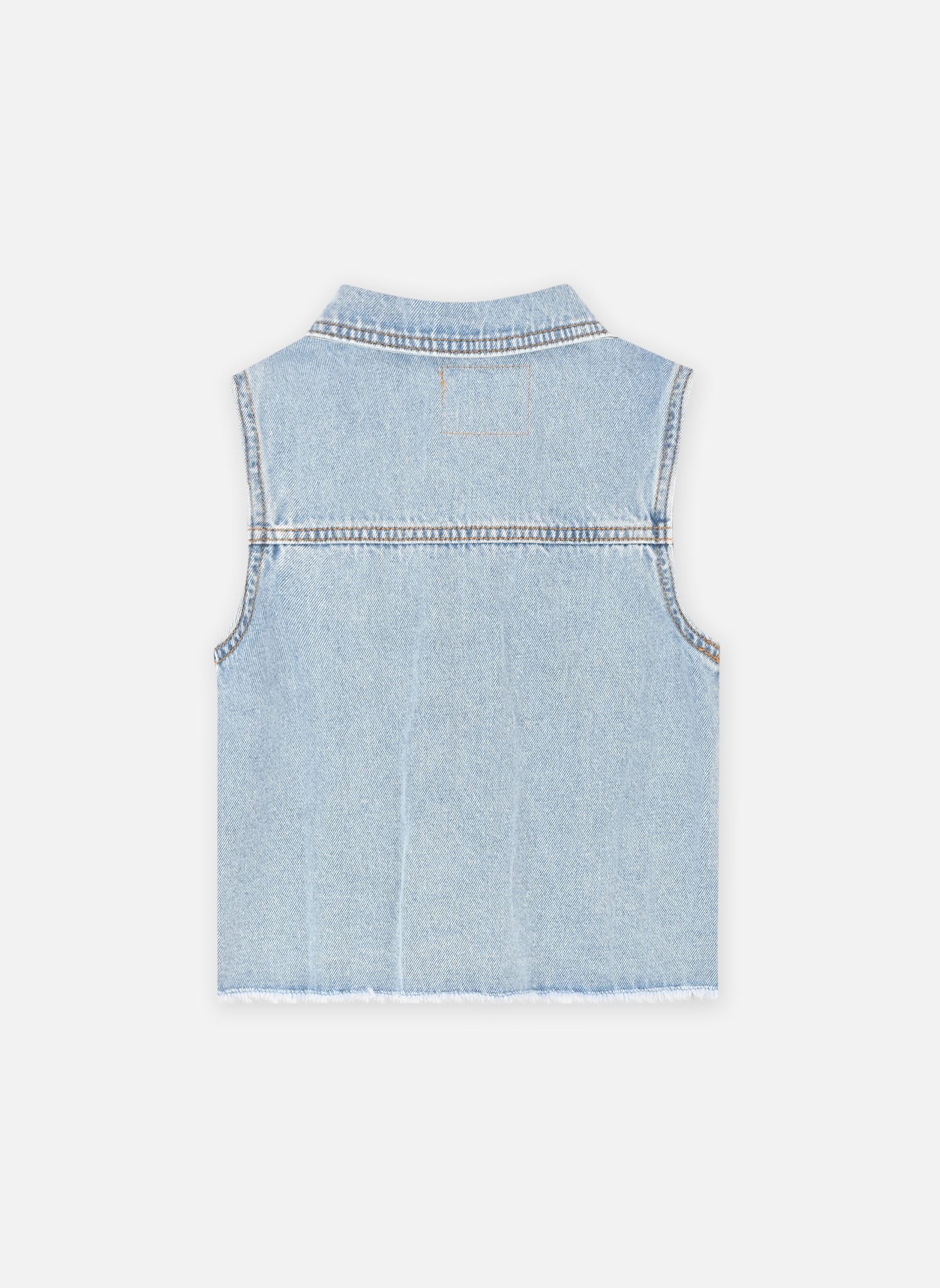 Blousons Levi's Xs Vest With Embroidery fille bleu Levi's Kids Blousons Levi's Xs Vest With Embroidery fille bleu Desert Sky