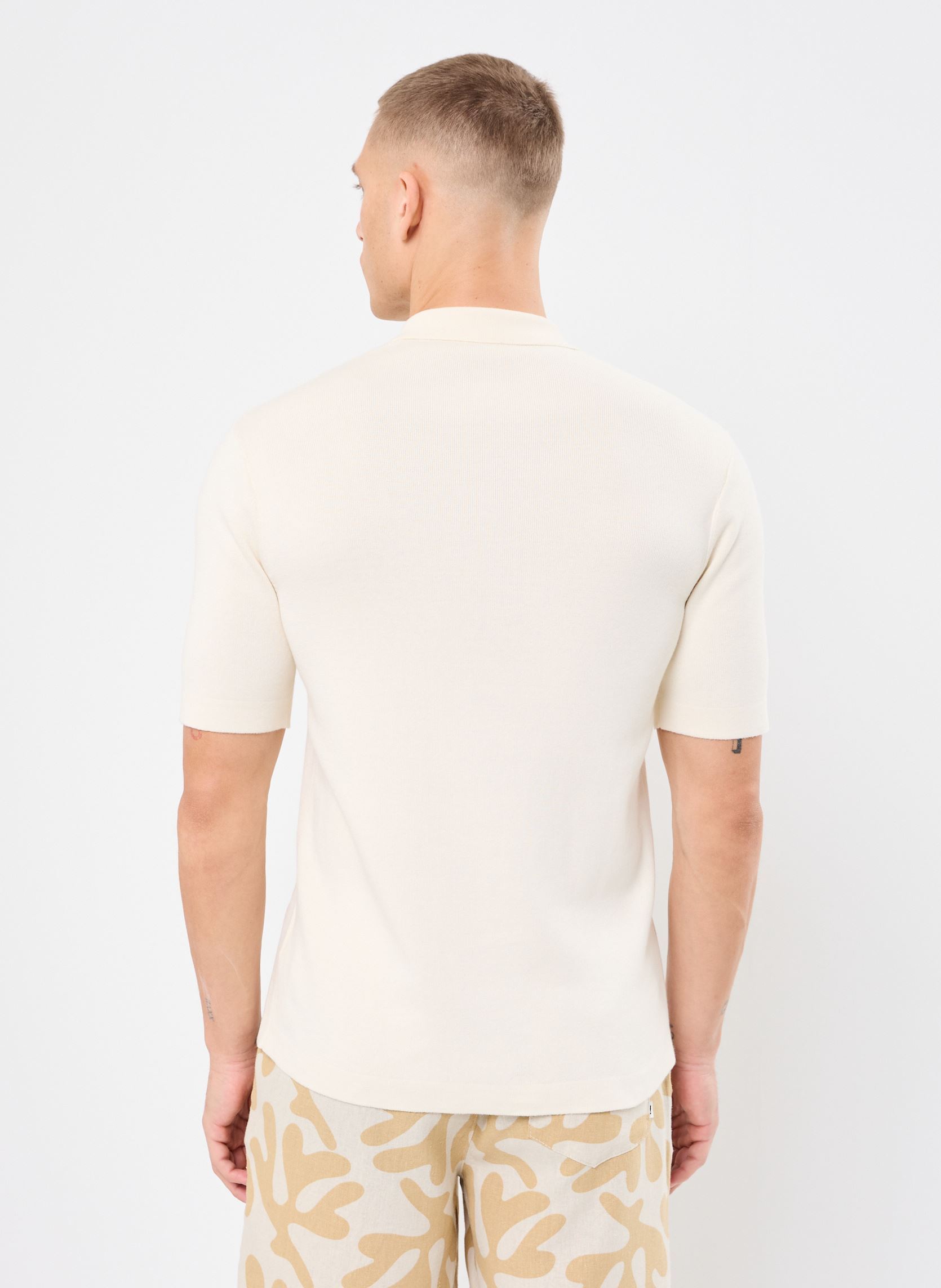 Polos manches courtes BUTTON THROUGH SS SHIRT homme blanc Fred Perry Polos manches courtes BUTTON THROUGH SS SHIRT homme blanc ECRU