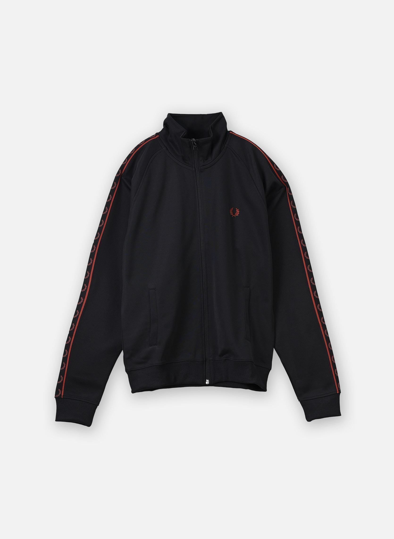 Vestes de survêtement CONTRAST TAPE TRACK JACKET homme noir Fred Perry Vestes de survêtement CONTRAST TAPE TRACK JACKET homme noir BLACK