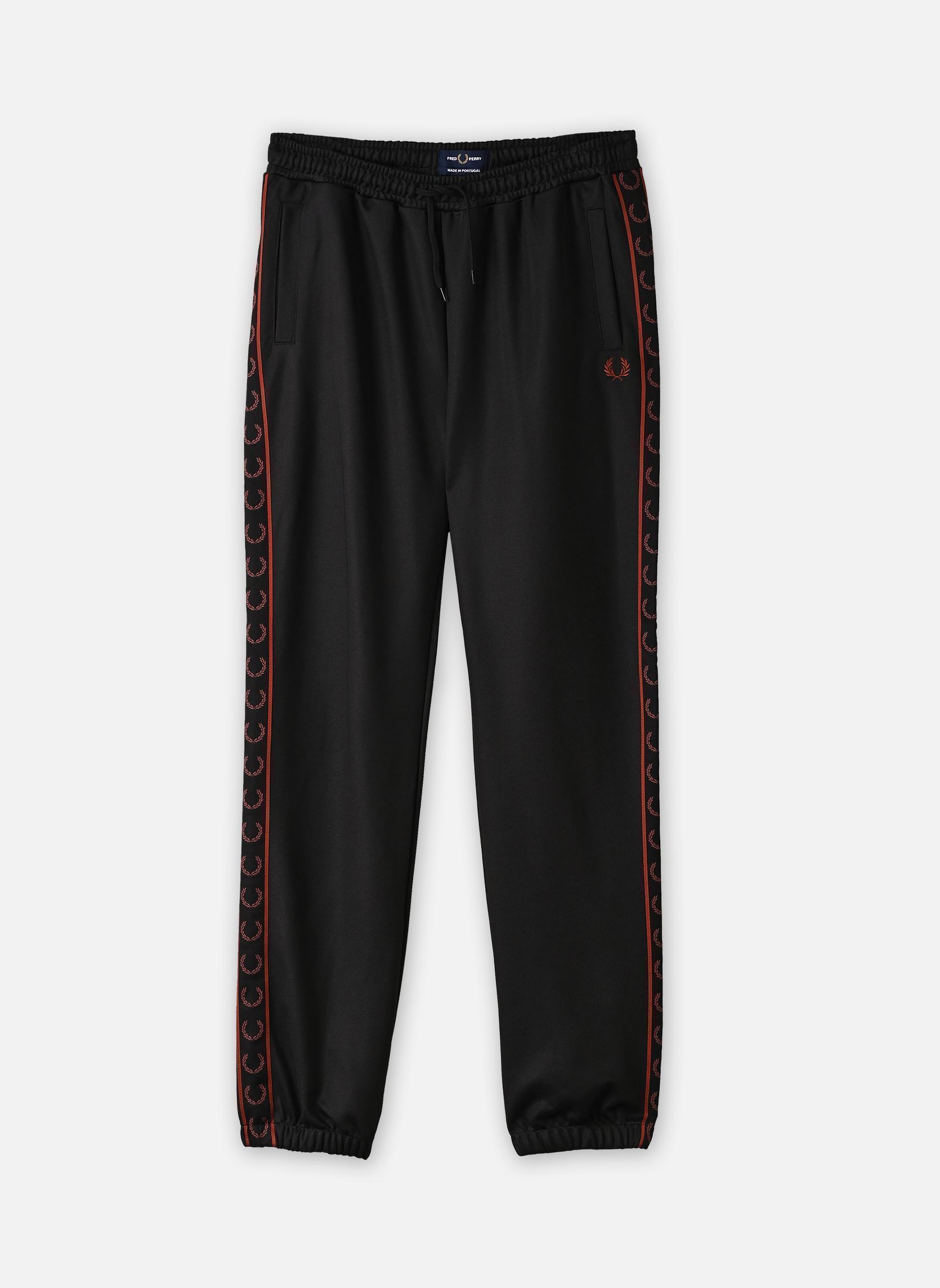 Joggings CONTRAST TAPE TRACK PANT homme noir Fred Perry Joggings CONTRAST TAPE TRACK PANT homme noir BLACK