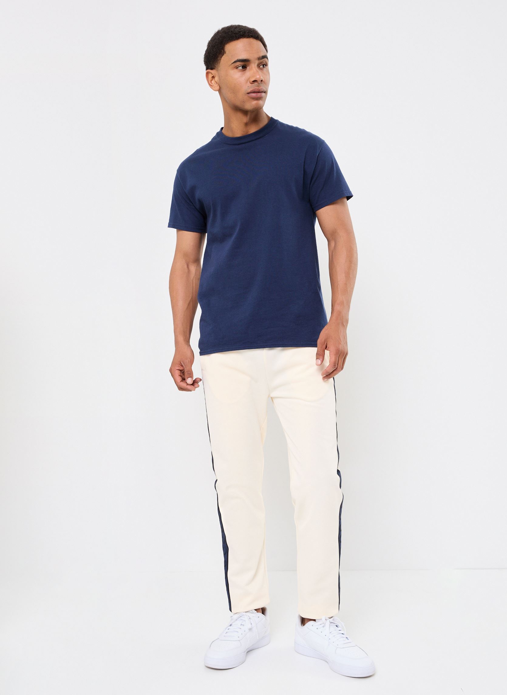 Joggings CONTRAST TAPE TRACK PANT homme blanc Fred Perry Joggings CONTRAST TAPE TRACK PANT homme blanc ECRU/TENNIS BLUE