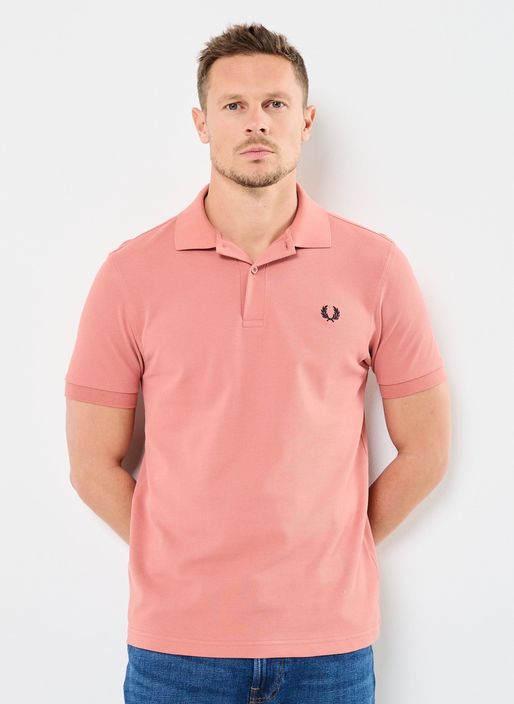 Polo a maniche corte THE FRED PERRY SHIRT uomo arancione Fred Perry Polo a maniche corte THE FRED PERRY SHIRT uomo arancione PUTTY PINK/NAVY