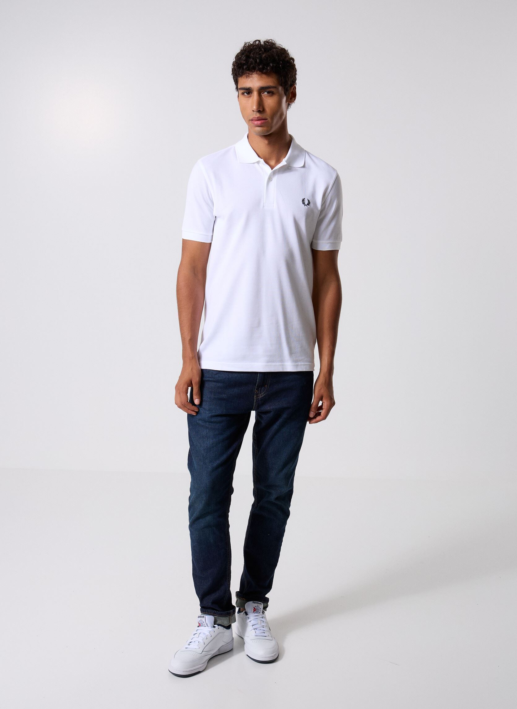 Polo a maniche corte THE FRED PERRY SHIRT uomo bianco Fred Perry Polo a maniche corte THE FRED PERRY SHIRT uomo bianco WHITE