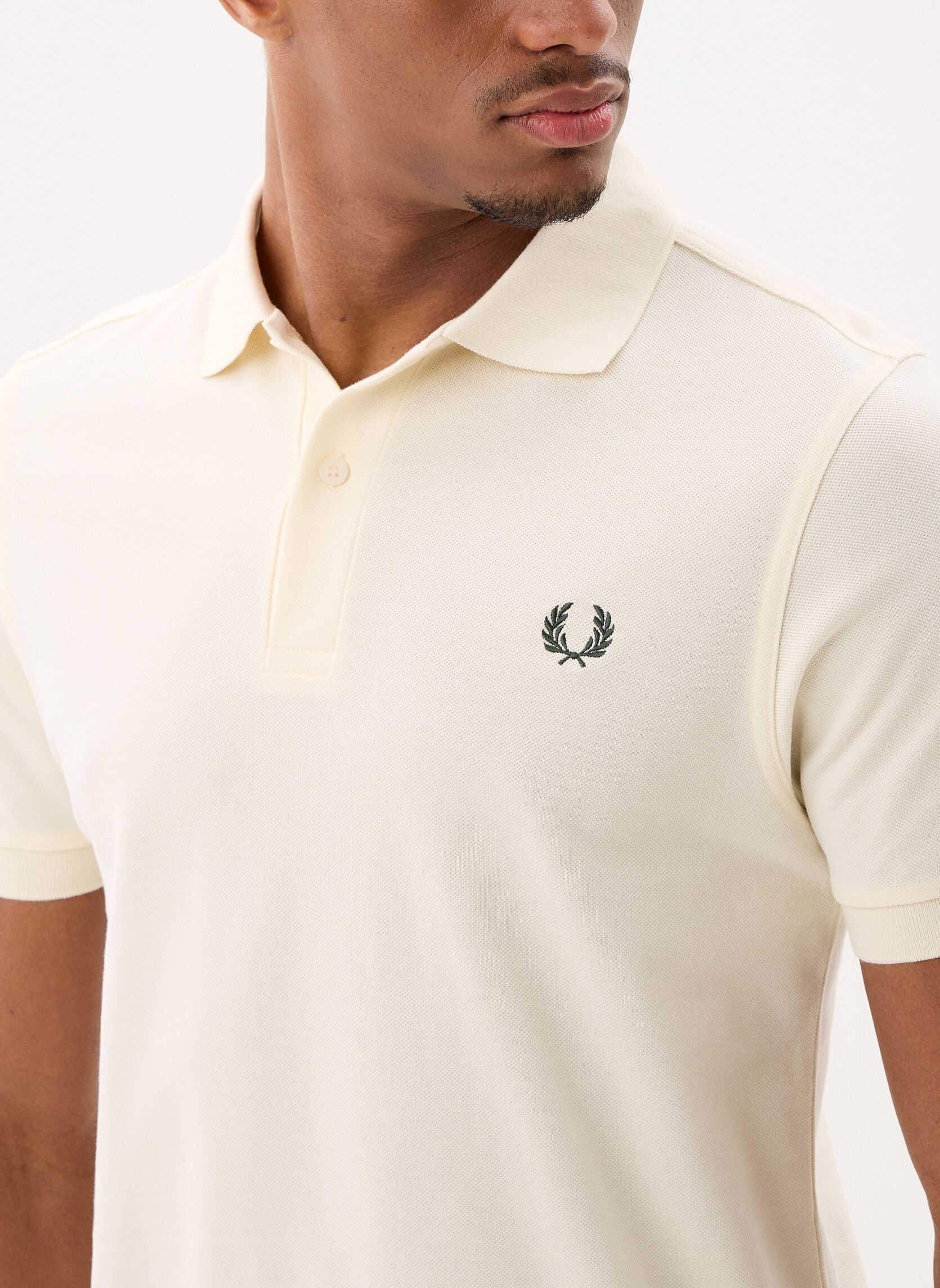 Polos manches courtes THE FRED PERRY SHIRT homme blanc Fred Perry Polos manches courtes THE FRED PERRY SHIRT homme blanc ECRU/GRASSROOTS