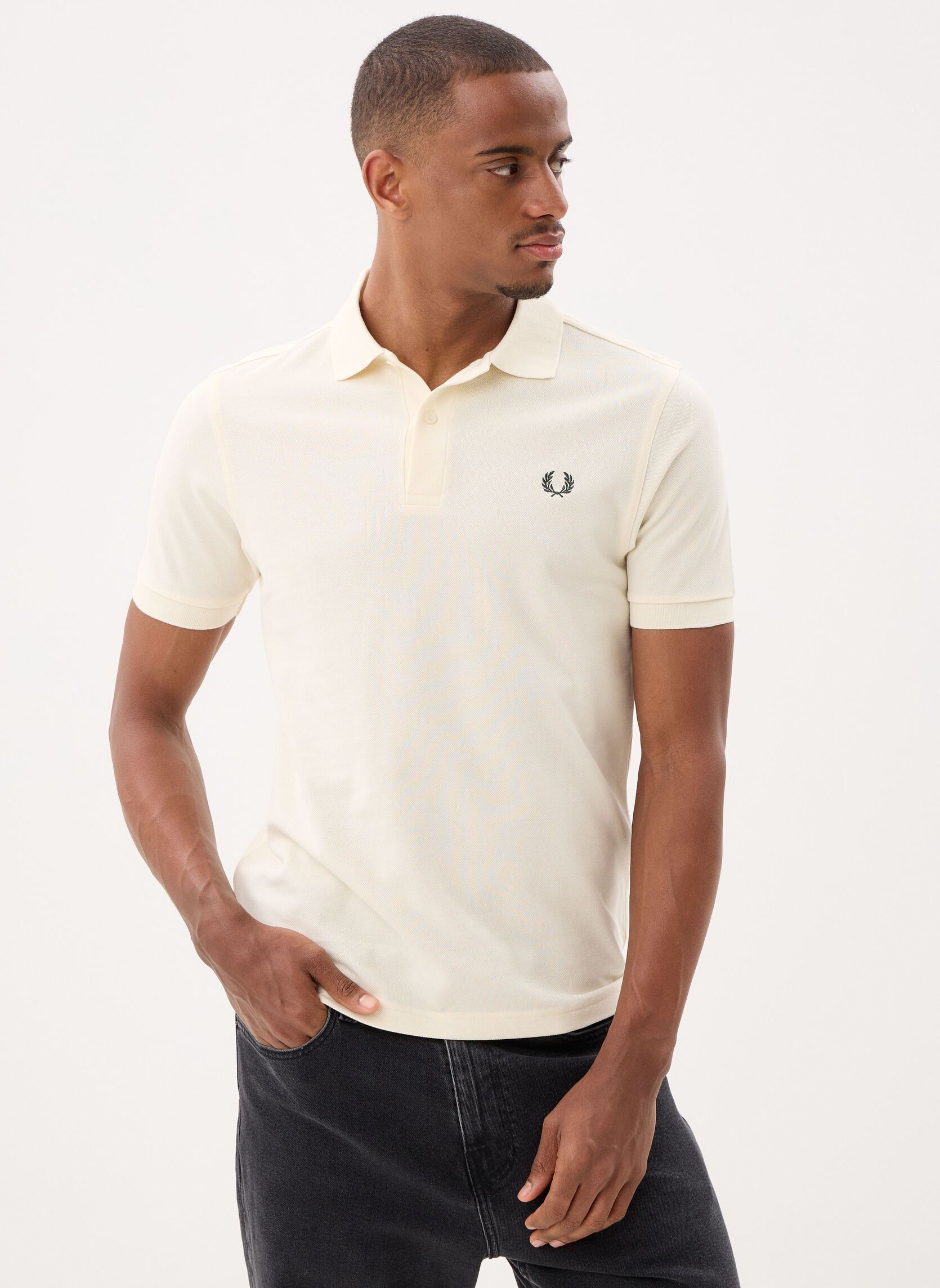 Polos manches courtes THE FRED PERRY SHIRT homme blanc Fred Perry Polos manches courtes THE FRED PERRY SHIRT homme blanc ECRU/GRASSROOTS