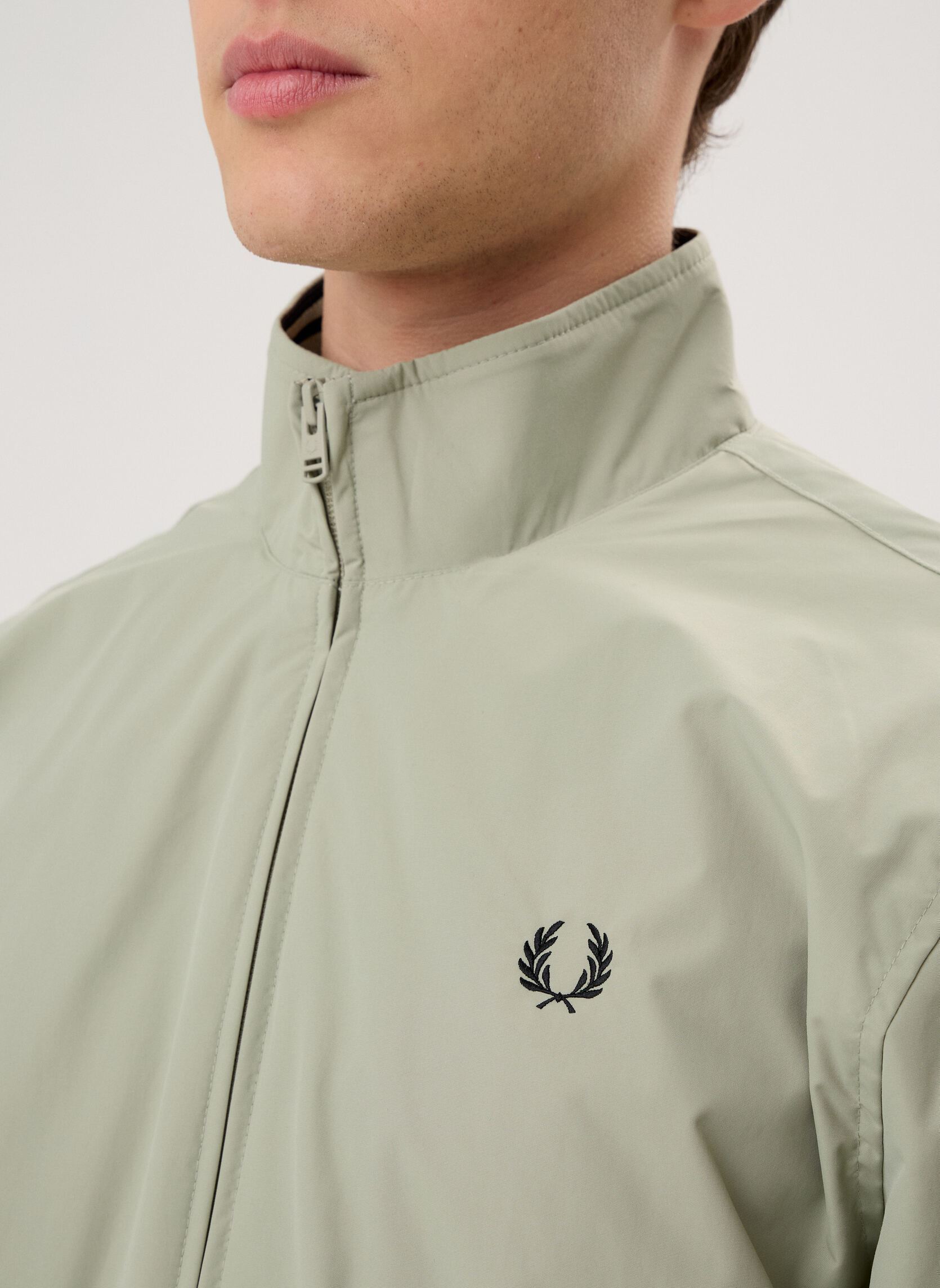 Vestes THE BRENTHAM JACKET homme beige Fred Perry Vestes THE BRENTHAM JACKET homme beige SEAGRASS/BLACK