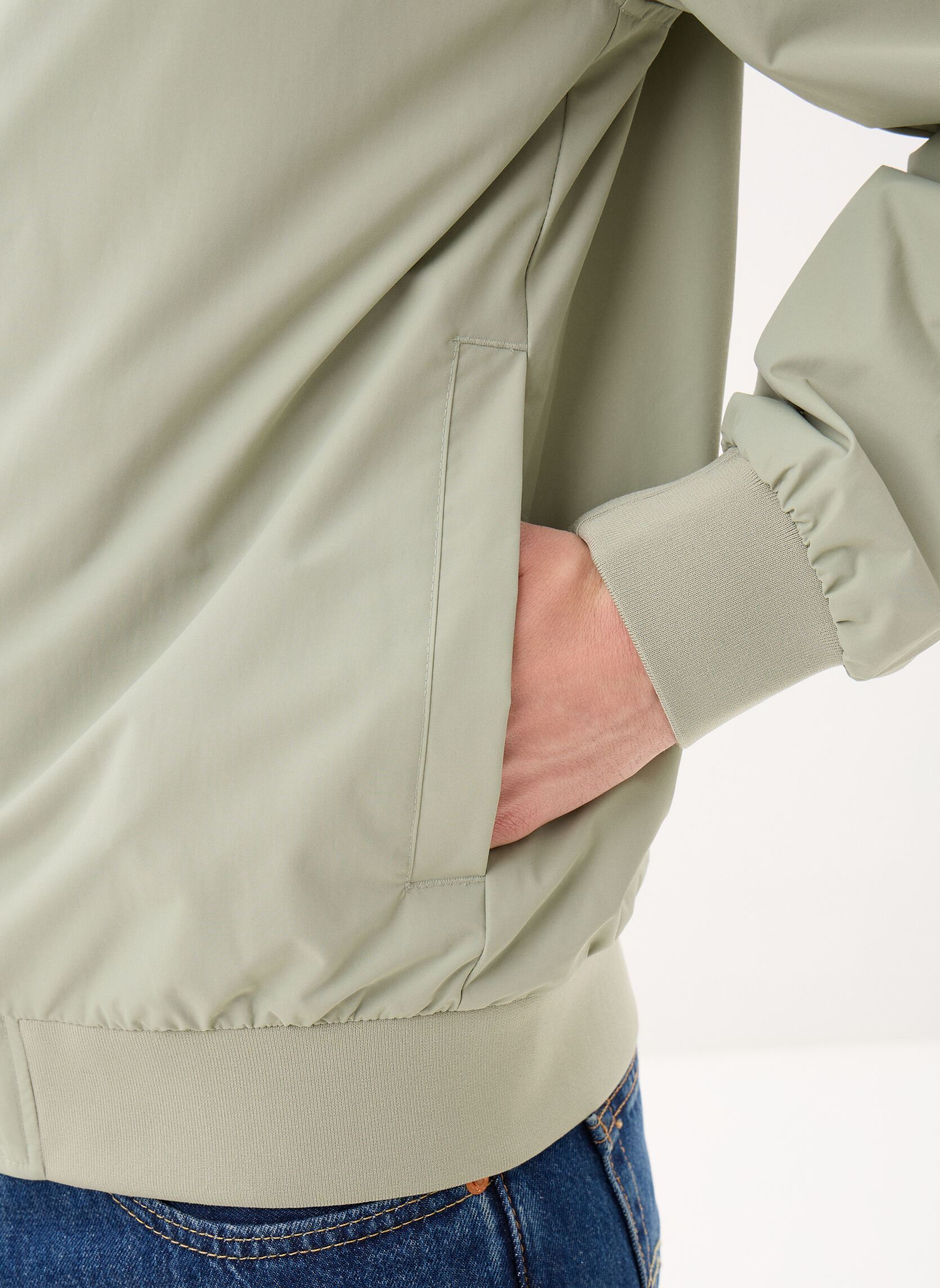 Vestes THE BRENTHAM JACKET homme beige Fred Perry Vestes THE BRENTHAM JACKET homme beige SEAGRASS/BLACK