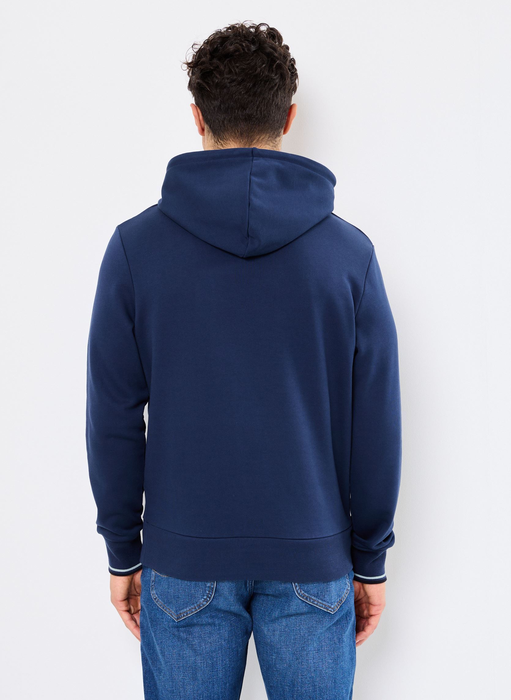Sweats à capuche Tipped Hooded Sweatshirt homme bleu Fred Perry Sweats à capuche Tipped Hooded Sweatshirt homme bleu TENNIS BLUE