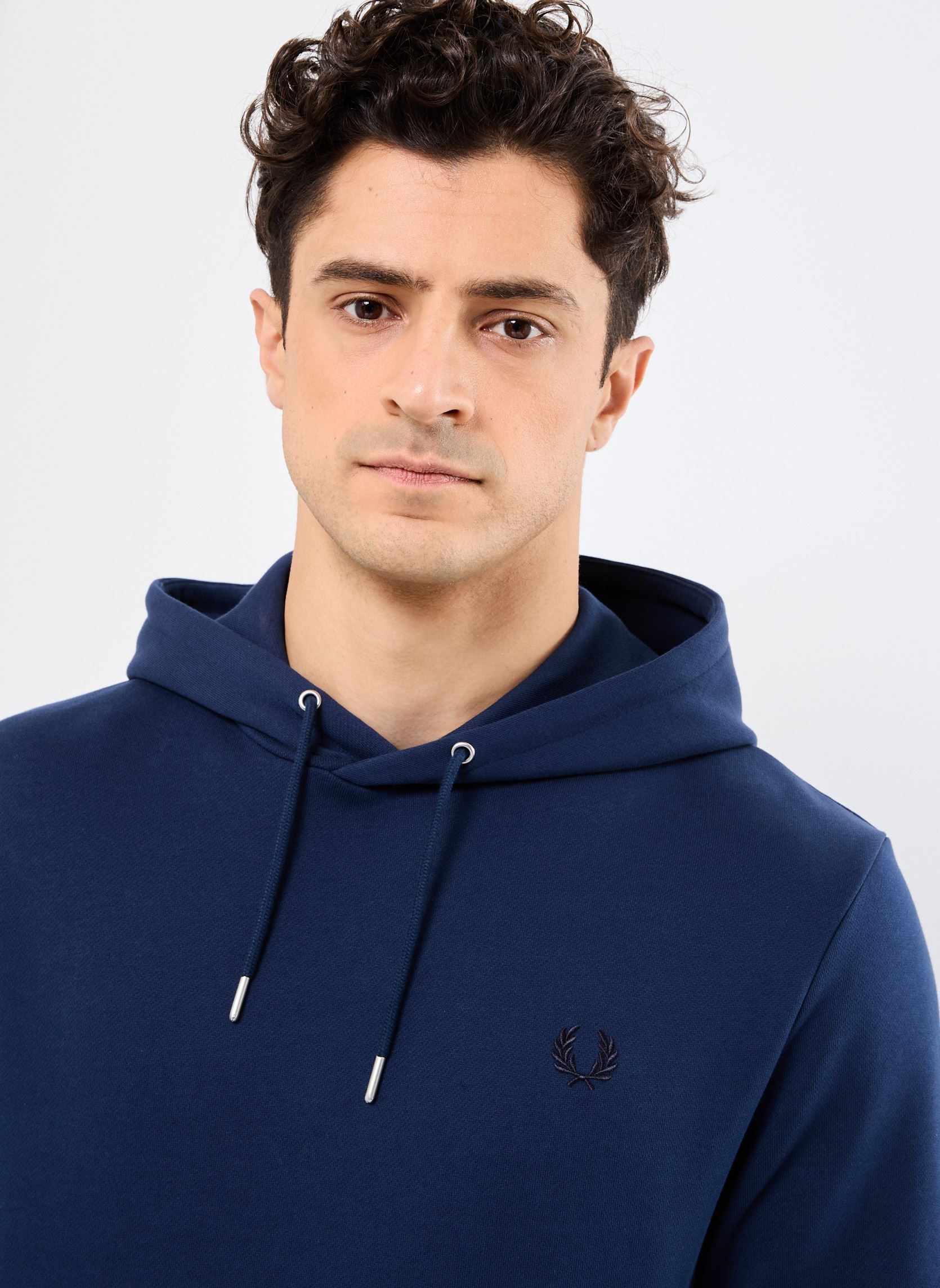 Sweats à capuche Tipped Hooded Sweatshirt homme bleu Fred Perry Sweats à capuche Tipped Hooded Sweatshirt homme bleu TENNIS BLUE