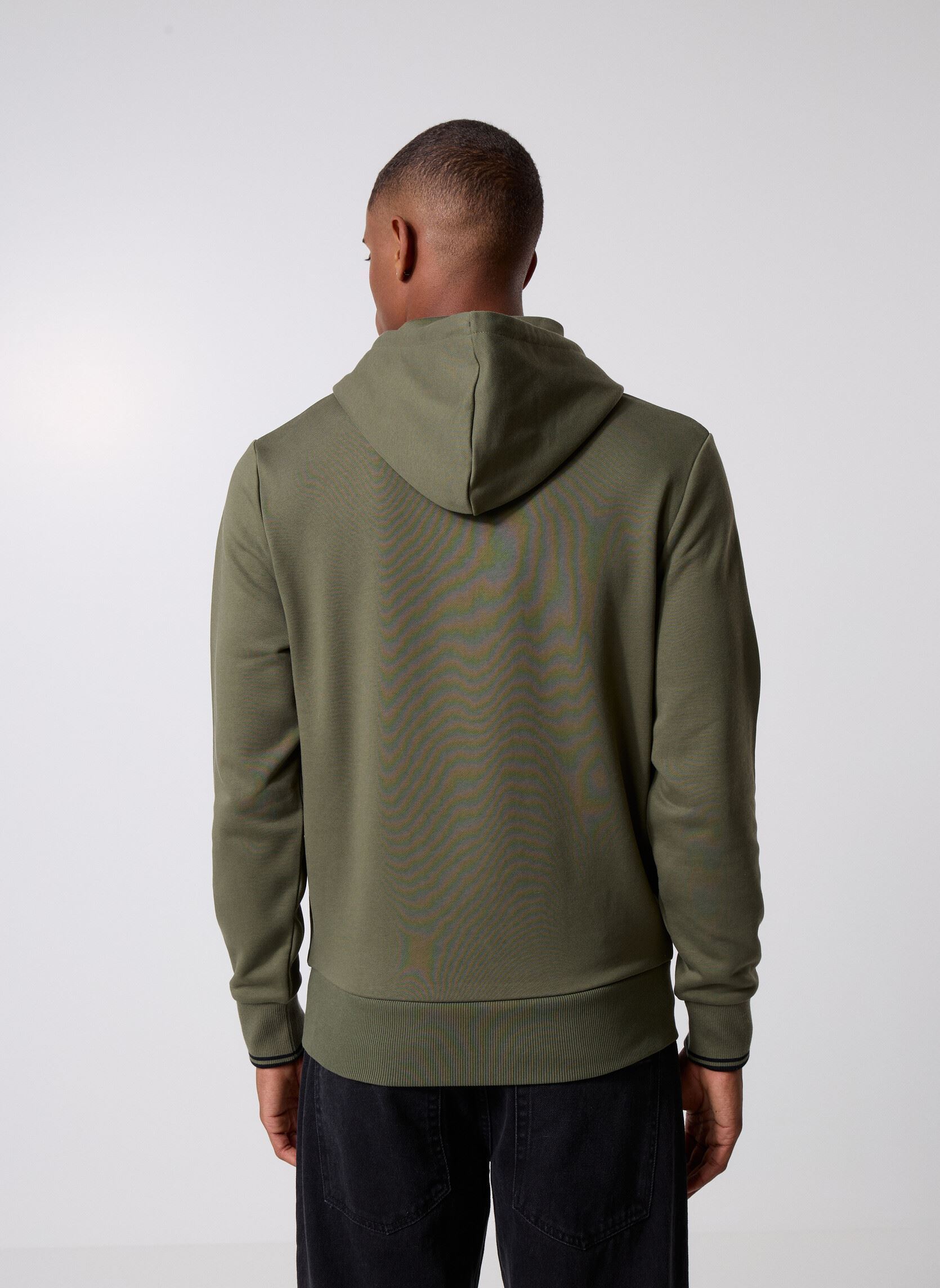 Sweats à capuche Tipped Hooded Sweatshirt homme vert Fred Perry Sweats à capuche Tipped Hooded Sweatshirt homme vert LRLWRTHGREEN/BLK