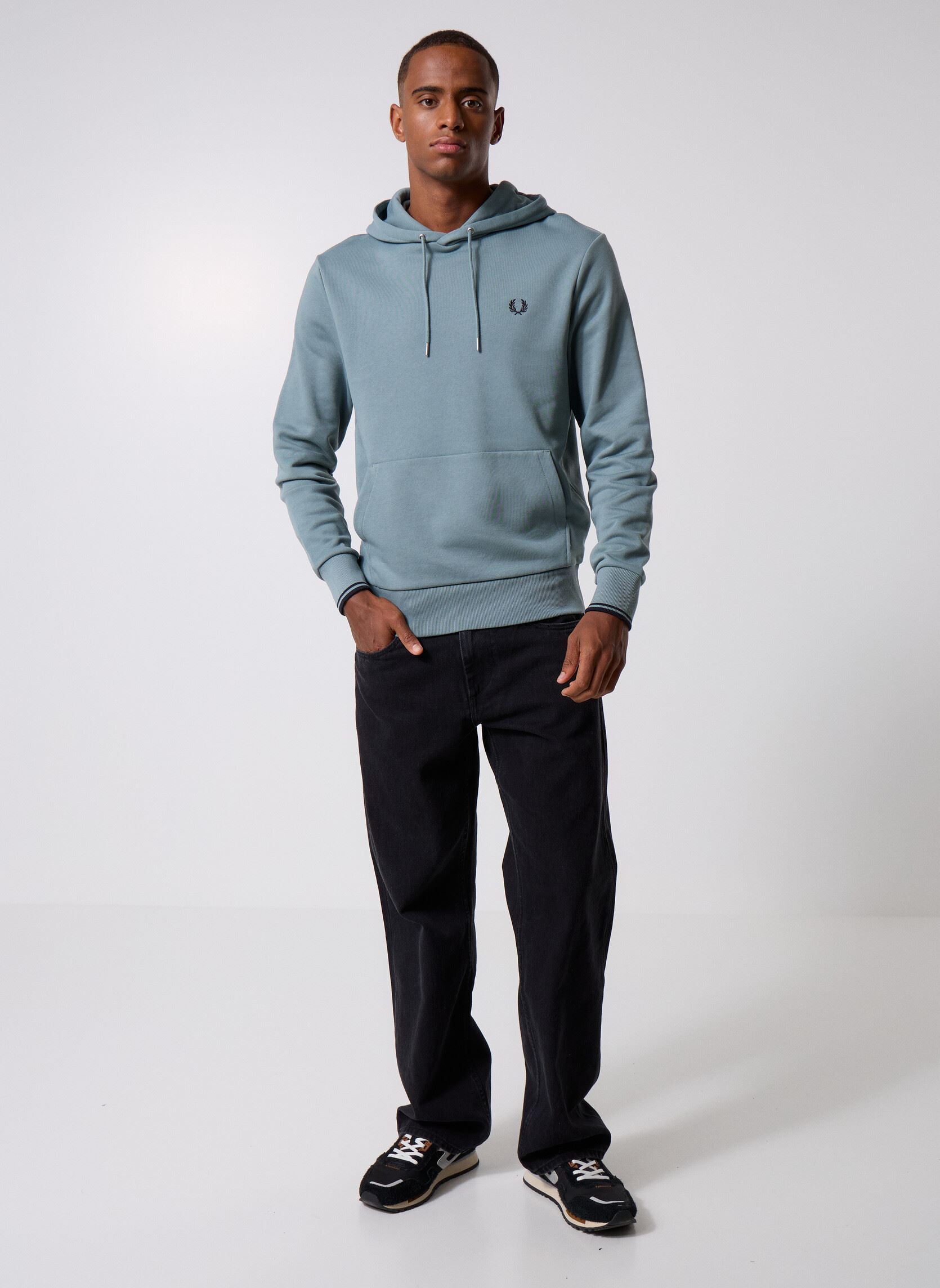 Jersey con capucha Tipped Hooded Sweatshirt hombre azul Fred Perry Jersey con capucha Tipped Hooded Sweatshirt hombre azul STOCKPORTBLU/NVY