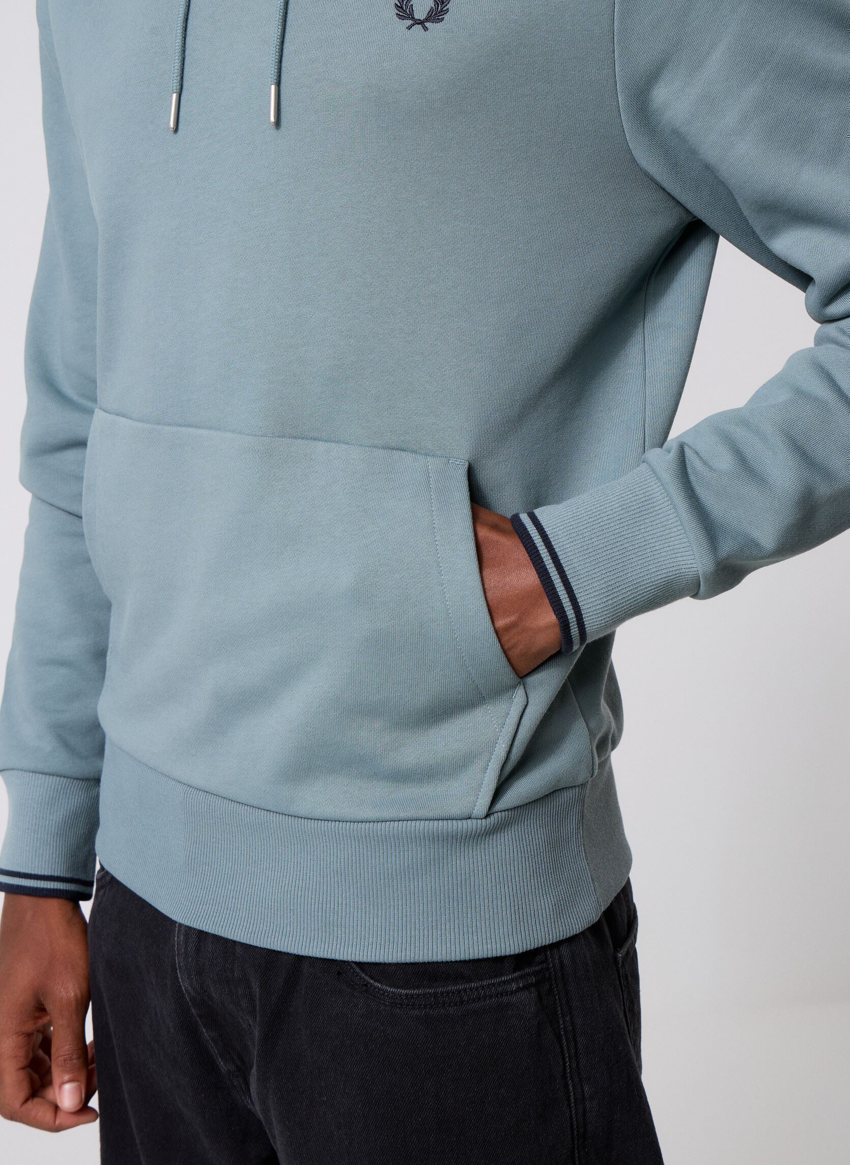Jersey con capucha Tipped Hooded Sweatshirt hombre azul Fred Perry Jersey con capucha Tipped Hooded Sweatshirt hombre azul STOCKPORTBLU/NVY