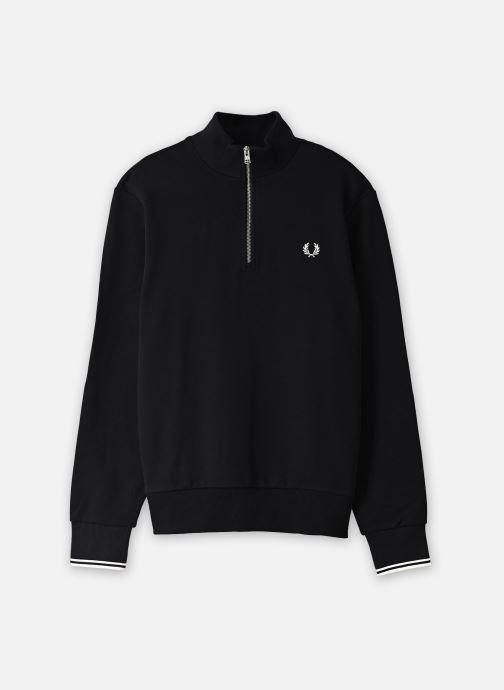 Fred Perry Sweats zippés HALF ZIP SWEATSHIRT homme noir