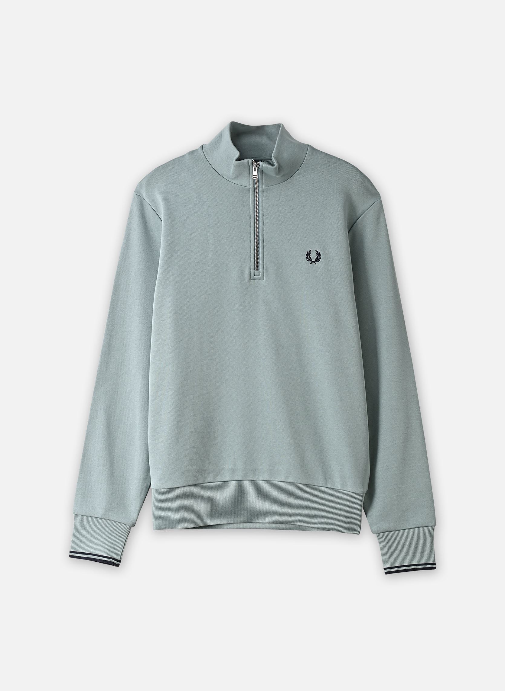 Sweats zippés HALF ZIP SWEATSHIRT homme bleu Fred Perry Sweats zippés HALF ZIP SWEATSHIRT homme bleu SLVRBL/DKAF/DKAF