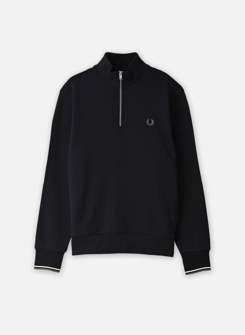 Fred Perry Sweats zippés HALF ZIP SWEATSHIRT homme noir
