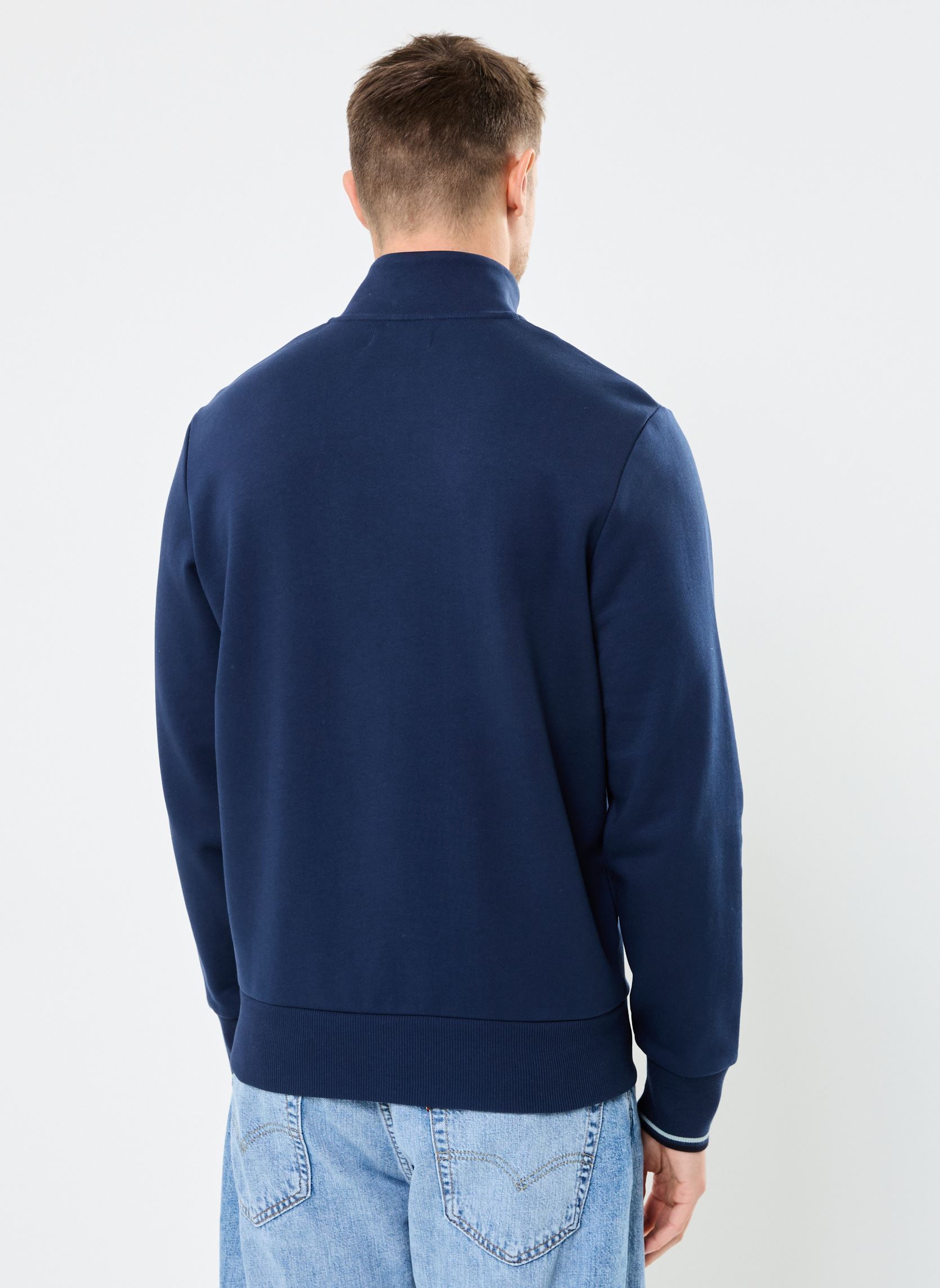 Sweaters met rits HALF ZIP SWEATSHIRT heren blauw Fred Perry Sweaters met rits HALF ZIP SWEATSHIRT heren blauw TENNIS BLUE