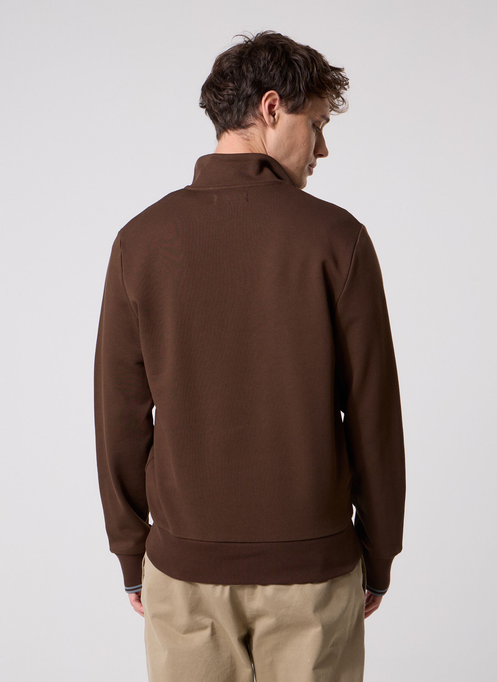Sweats zippés HALF ZIP SWEATSHIRT homme marron Fred Perry Sweats zippés HALF ZIP SWEATSHIRT homme marron BRNTTBCC/STKPRTB