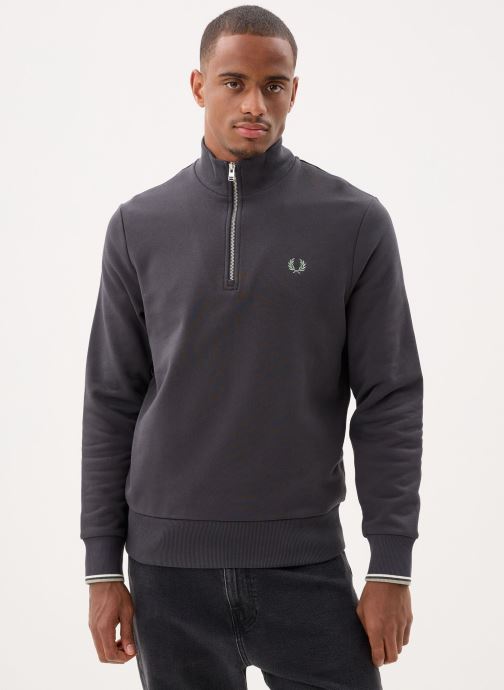 Fred Perry Sweats zippés HALF ZIP SWEATSHIRT homme violet