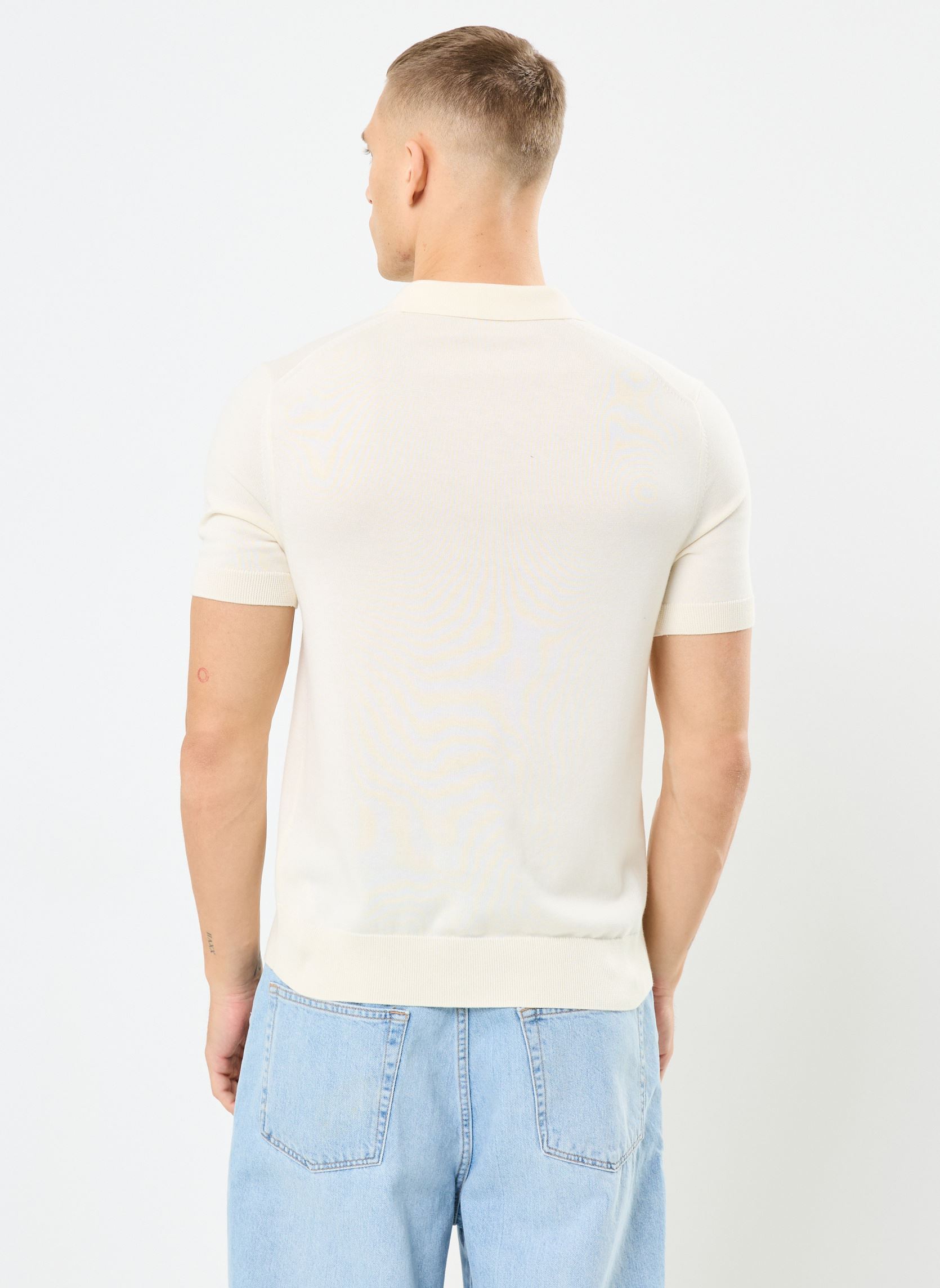 Korte mouwen polo's COTTON KNITTED SHIRT heren wit Fred Perry Korte mouwen polo's COTTON KNITTED SHIRT heren wit ECRU