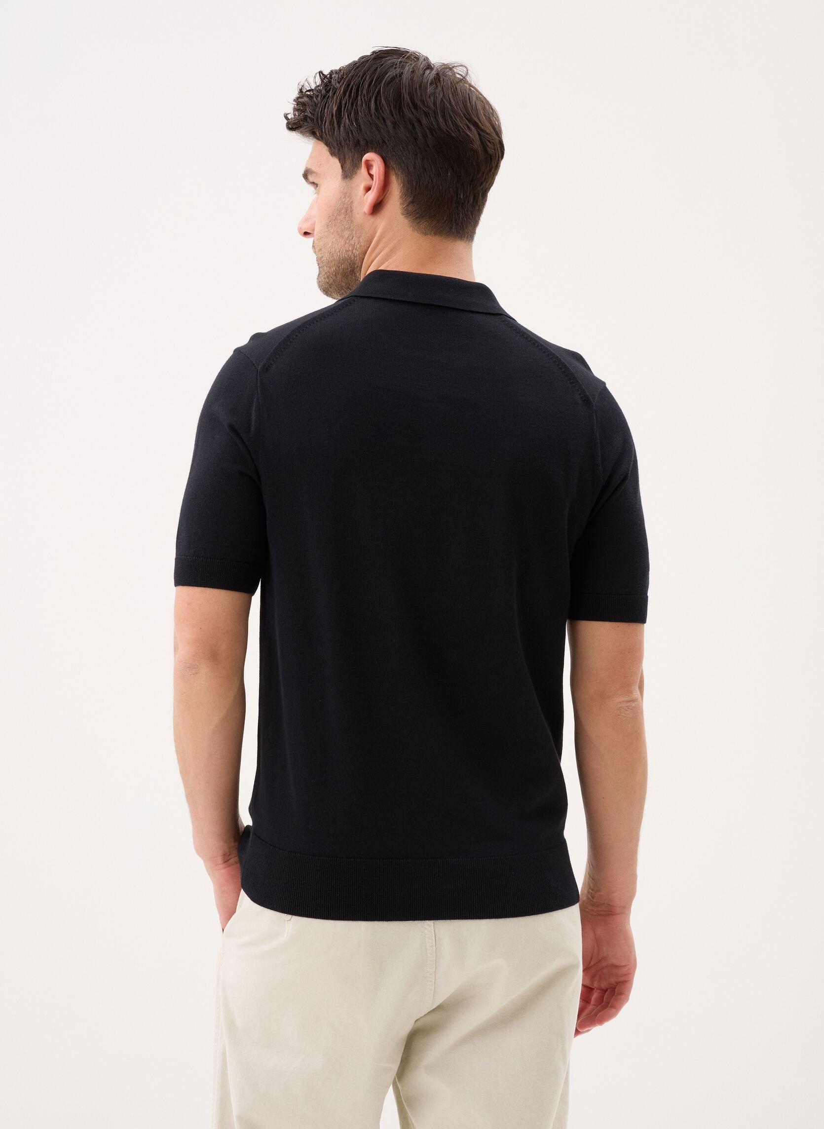 Polos manches courtes COTTON KNITTED SHIRT homme noir Fred Perry Polos manches courtes COTTON KNITTED SHIRT homme noir BLACK