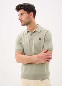 Polos manches courtes COTTON KNITTED SHIRT homme vert